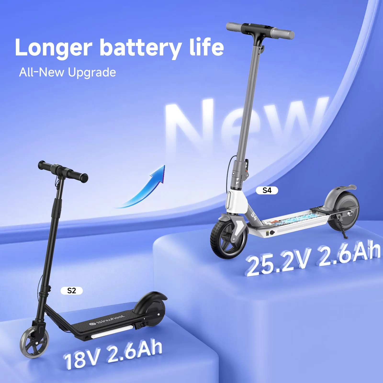 Scooter Efficient with LED, Headlights, children e-scooter with LED light - Aluminum Alloy Gray Model DD45CE