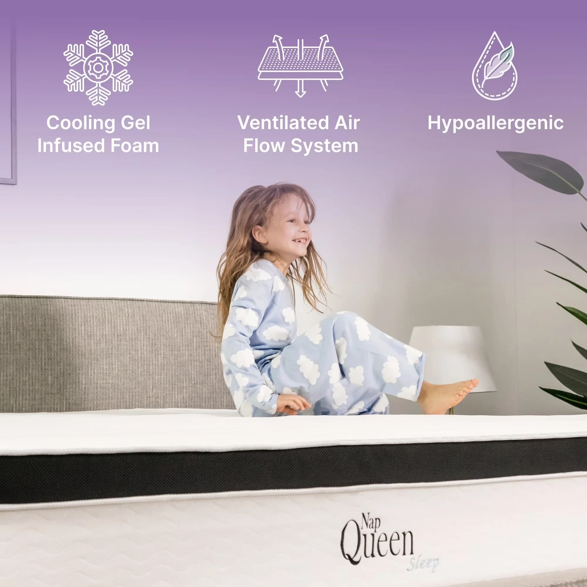 Mattresses Accessory Compact with Hypoallergenic, Breathable Construction - Cooling Gel Infused Memory Foam Model 318762