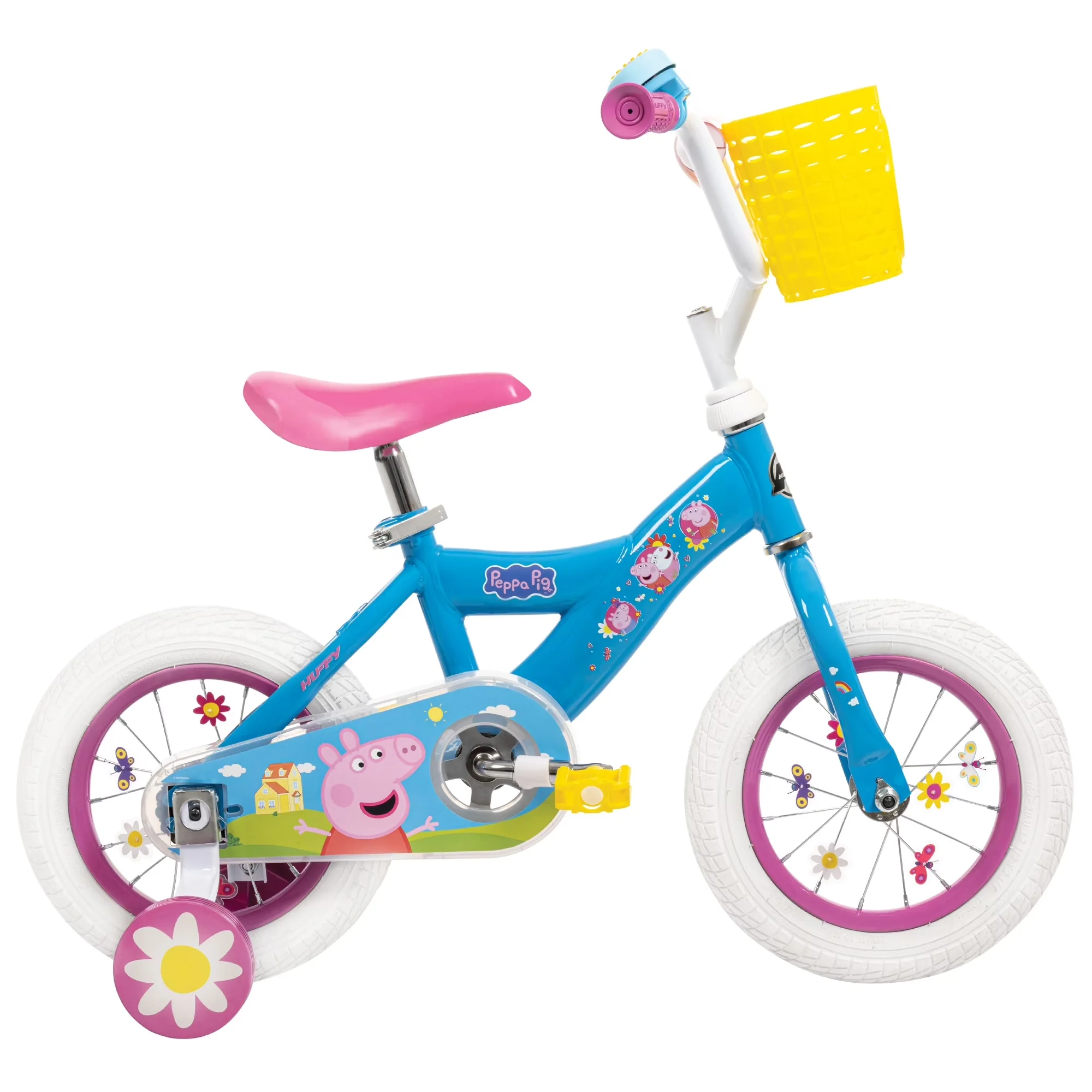 Stylish Kids Bike with Adjustable Seat, Fits Riders 37"-42", 12" Peppa Pig Kids' - Blue Model 794688