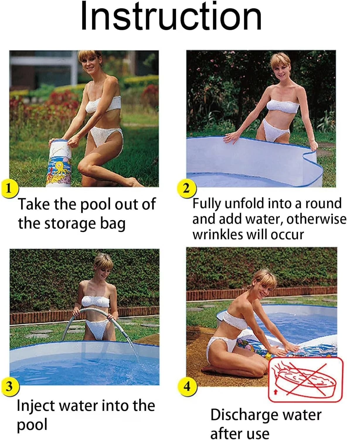 Inflatable Pool Reliable - Green 5FT - Commercial Quality Model 1728AB