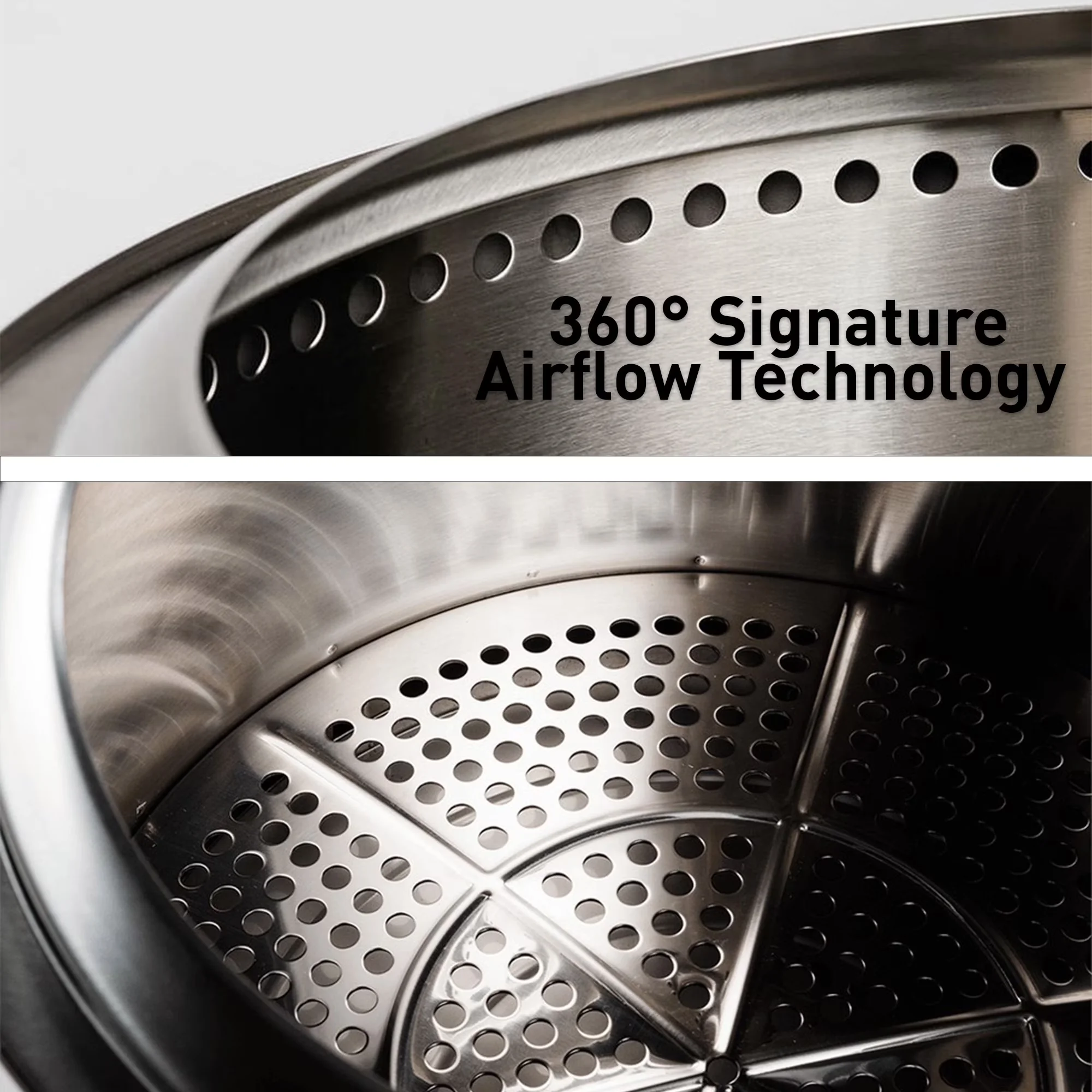 Outdoor Heating Premium with Portable, Camping Accessories - Silver Stainless Steel Model CD7FFE