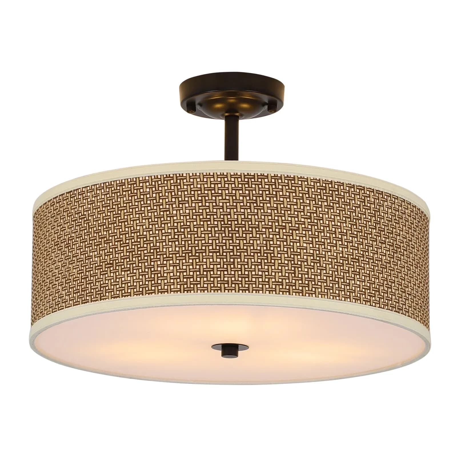 Ceiling Lights Fixture Reliable with Incandescent, Modern, Color: White, Gold - Aluminium, Linen And Acrylic Gold for Living Room,... Model 4BE470