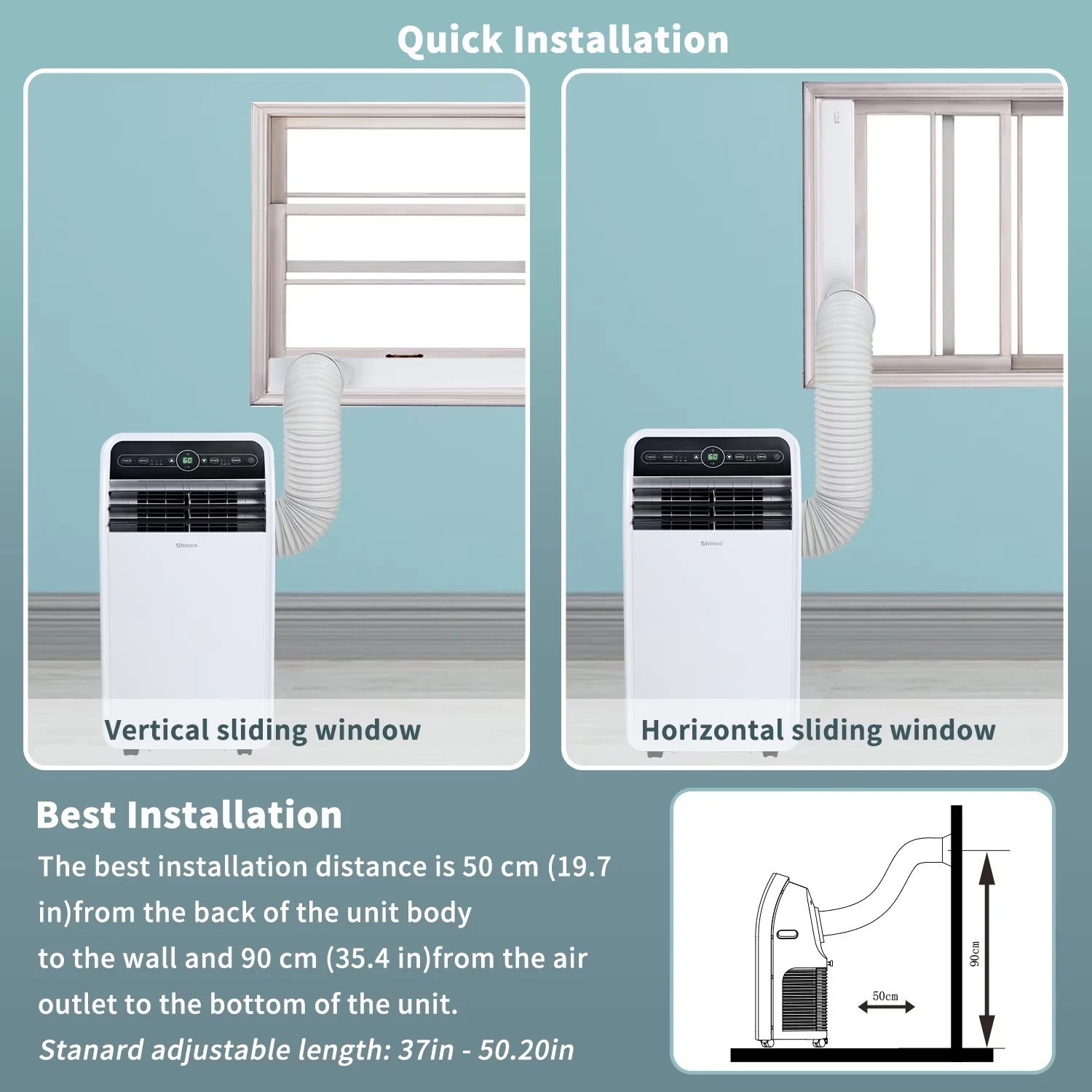 Air Conditioner Durable with 7800 BTU, Remote Controlled, SACC(12000 BTU ) 3 in 1 Portable - White Model B57619