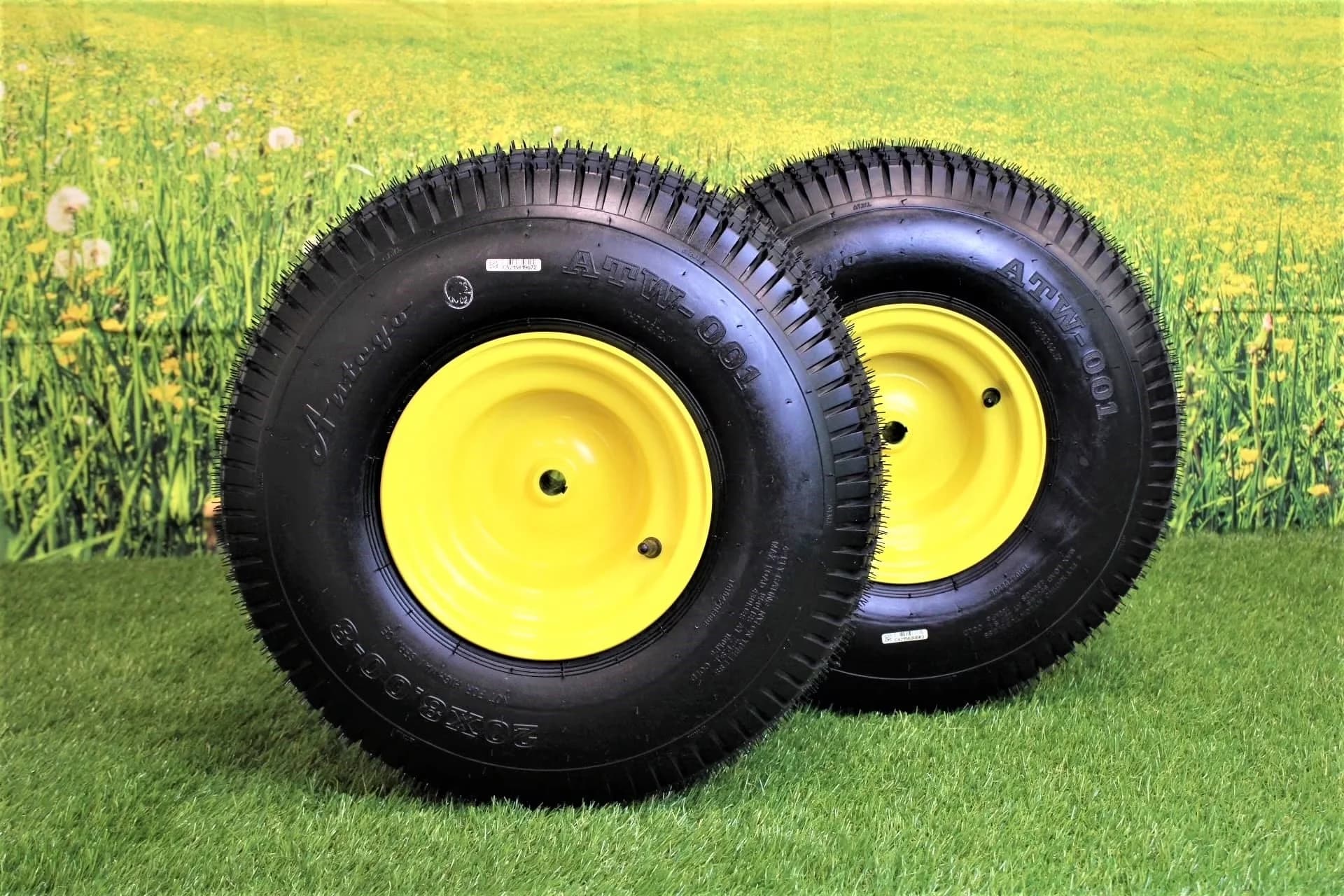Lawn Mower Tire Compact with Durable Construction, Tire size:20x8.00-8 Ply: 4 Tubeless for Garden - Model AC2018