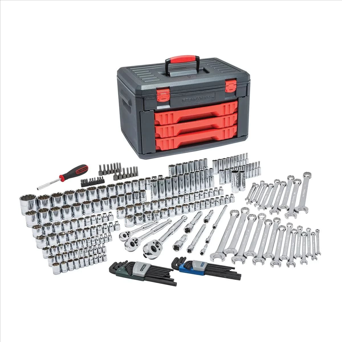 Pro Tool Stylish with 239 Piece - Chrome Black 1/4-inch for Multiple Applications Model 8DB19B