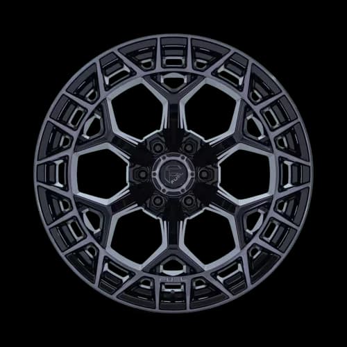 Modern Wheels And Rim with Rugged Wheels, Offset: -12mm, Bolt Pattern: 5x5 - Black Aluminum Model 7244CB