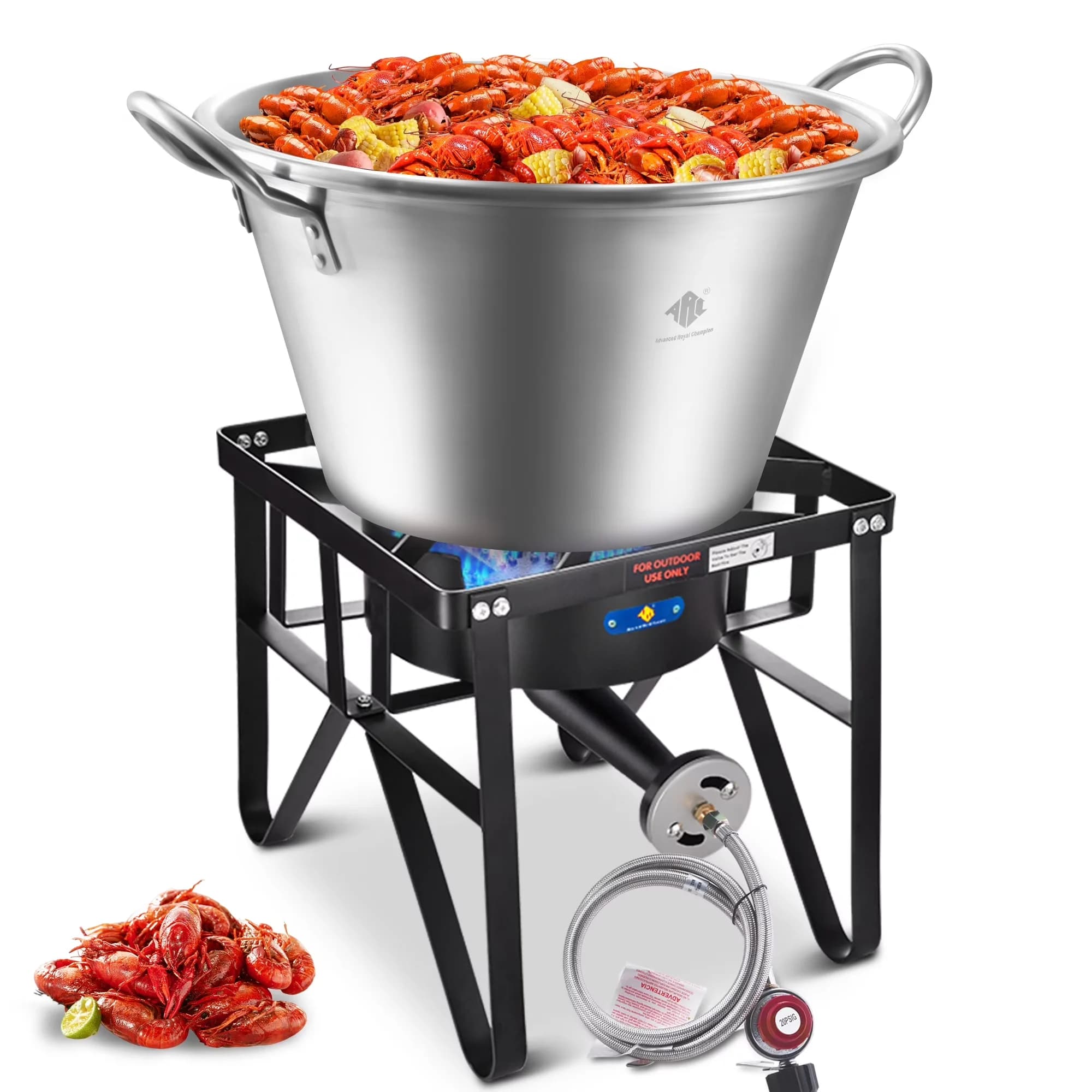 Versatile Outdoor Fryer with 200000 BTU, Great - Stainless Steel for Outdoor Model 6937FF
