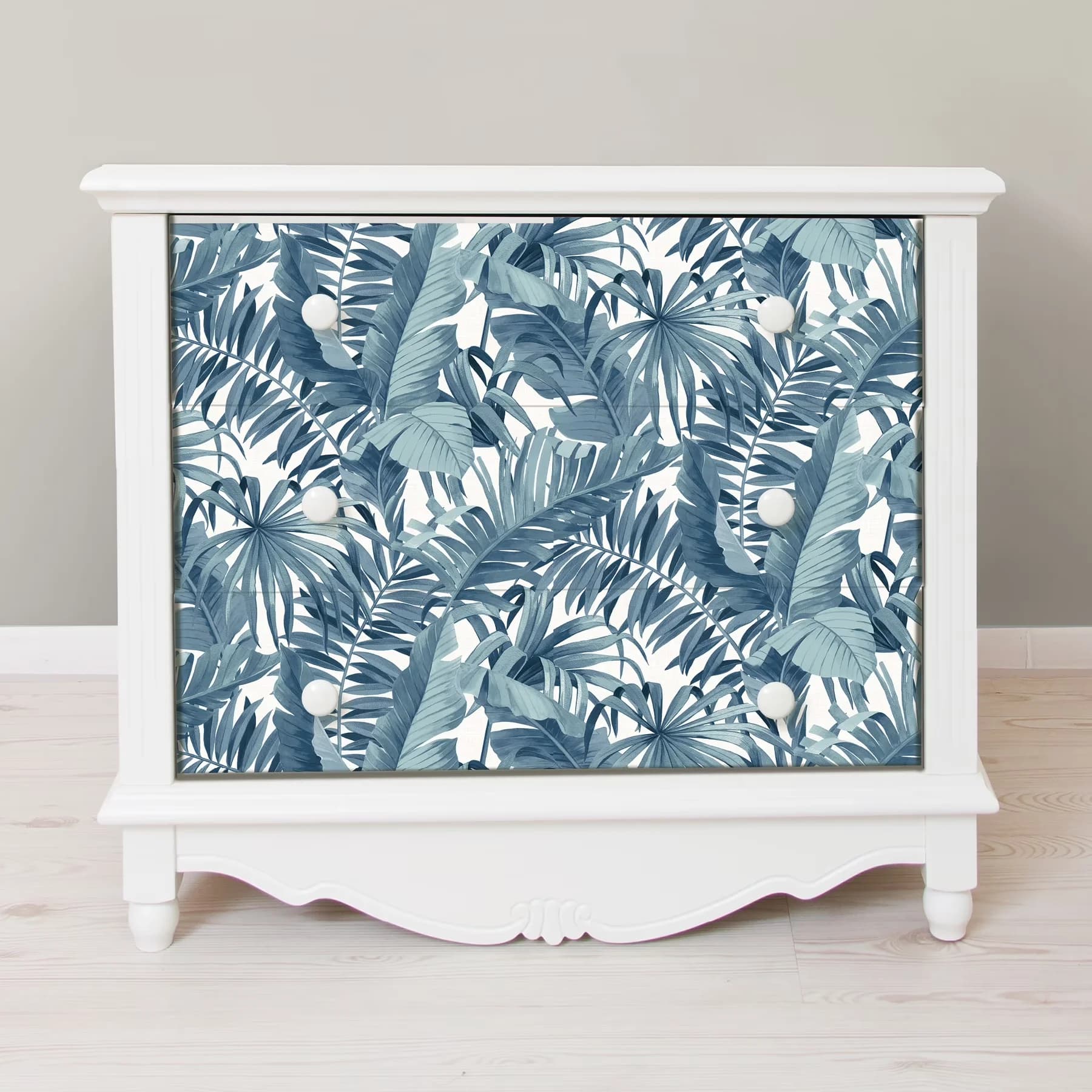 Compact Wallpaper with Removable, 216-in by 20.5-in, Blue Maui Vinyl Peel And Stick - Vinyl Blue Model 8D51E8