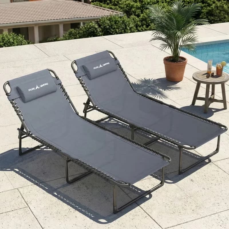 Versatile Patio Conversation Set with Weatherproof, Beach Chair, Heavy-Duty Portable Sun Lounger - Pe Rattan Model 70347E