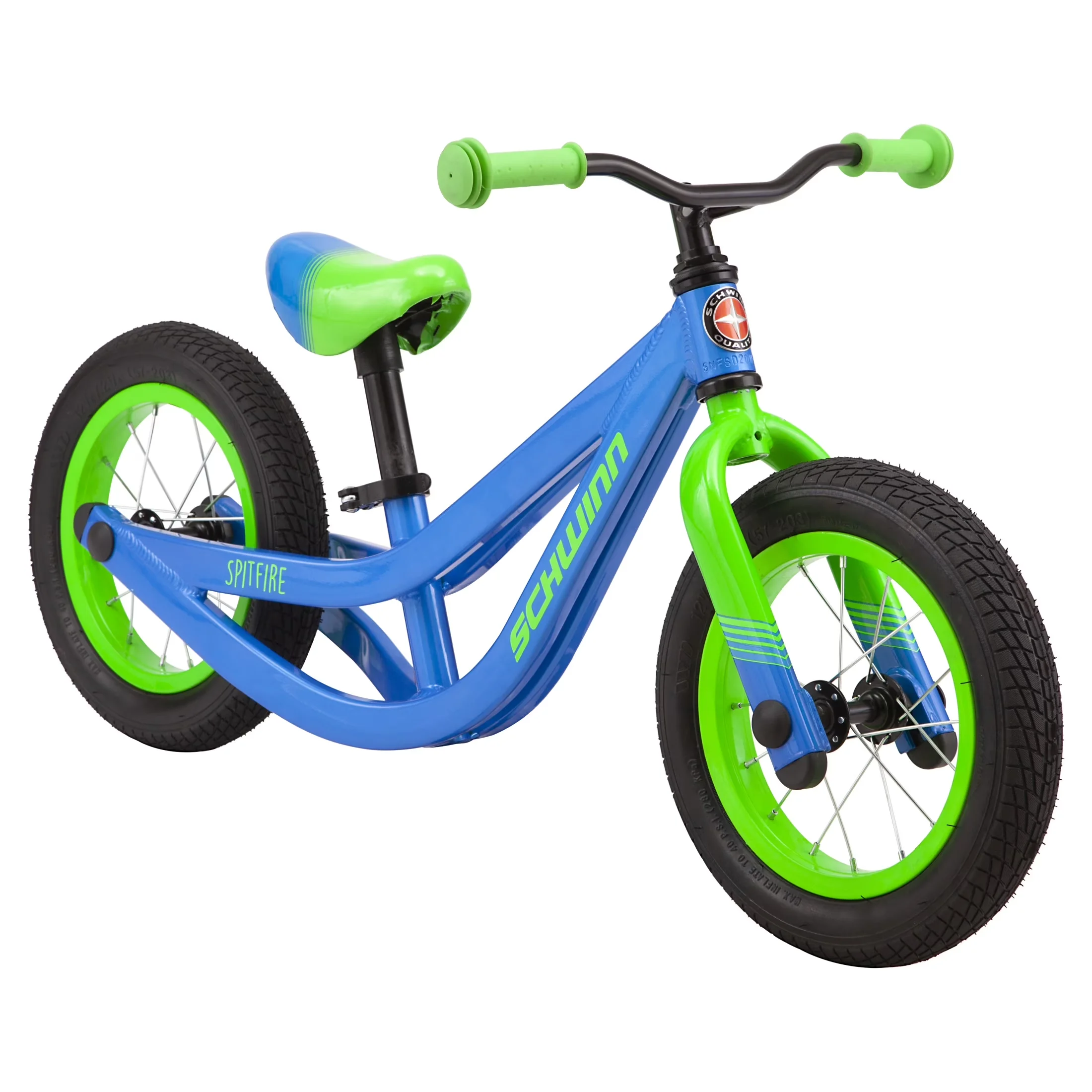 Modern Kids Bike with Adjustable Seat, 12-Inch Wheels, Spitfire Balance - Blue Model 46801F