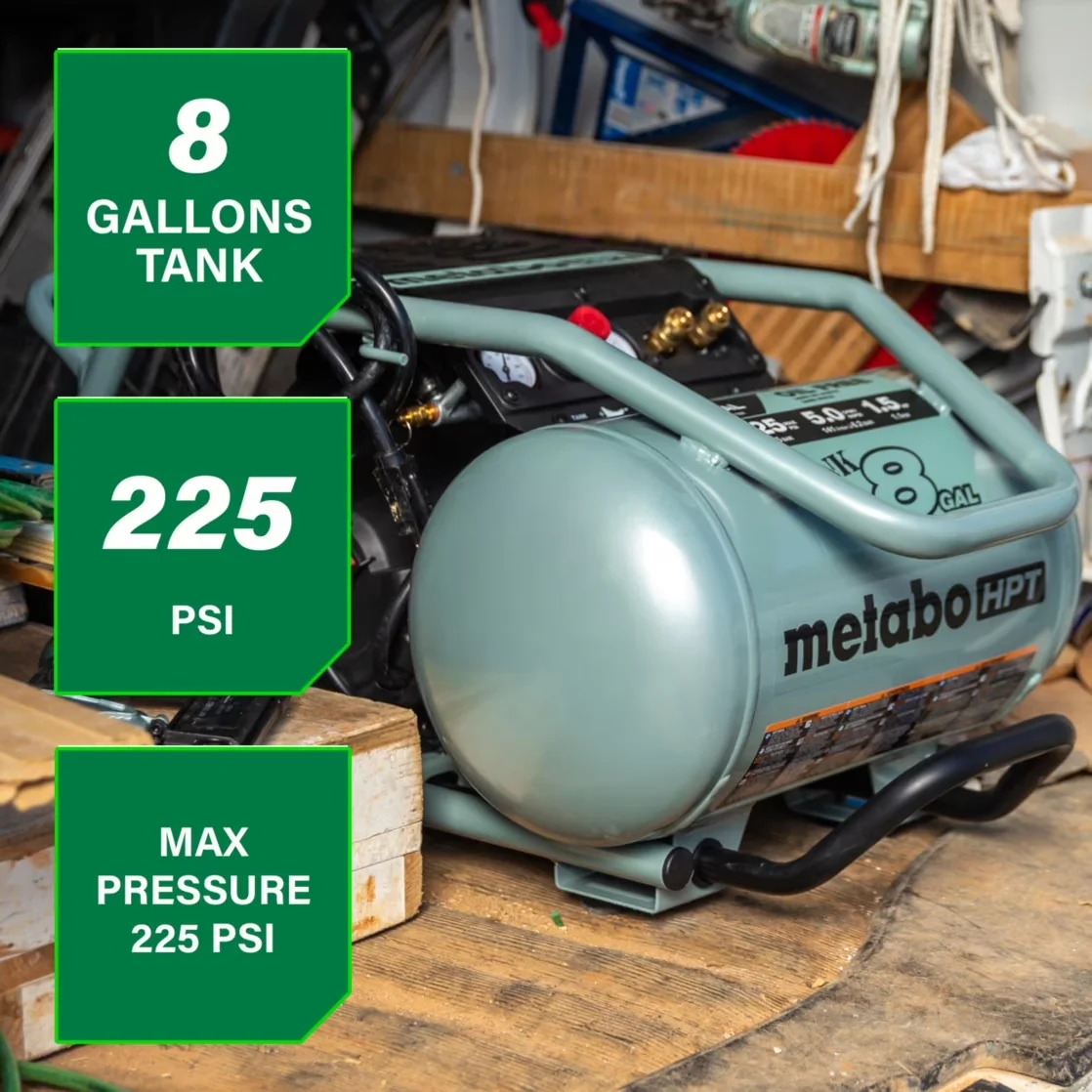 Pro Tool Sleek with 8-Gal Air Compressor - Multicolor Steel for Garage Model D2AE35