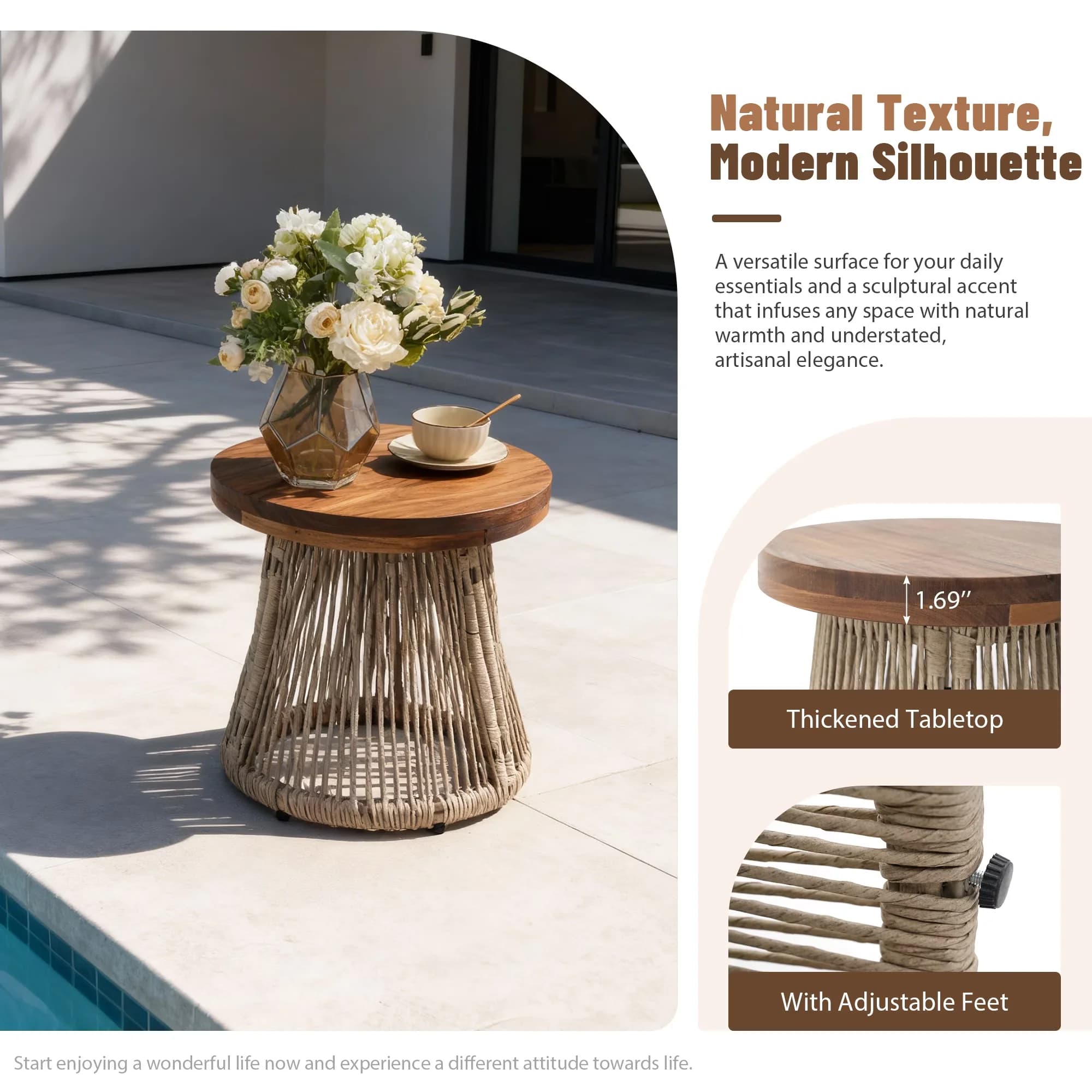 Compact Patio Dining Set with Weather-Resistant, Outdoor Bistro Sets, 3-Piece Furniture - Rattan, Metal 3-Piece Set Model 134919