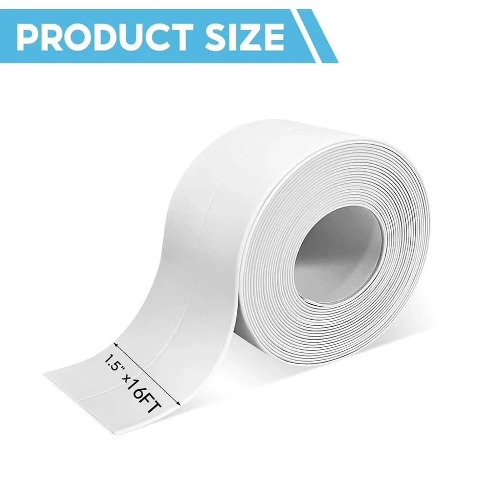 Innovative Paint Tools Supplies - Paint Brushes Rollers Tray with Waterproof, 16Ft Caulk Tape Waterproof Self Adhesive - 16' for Bathroom Model 50C321