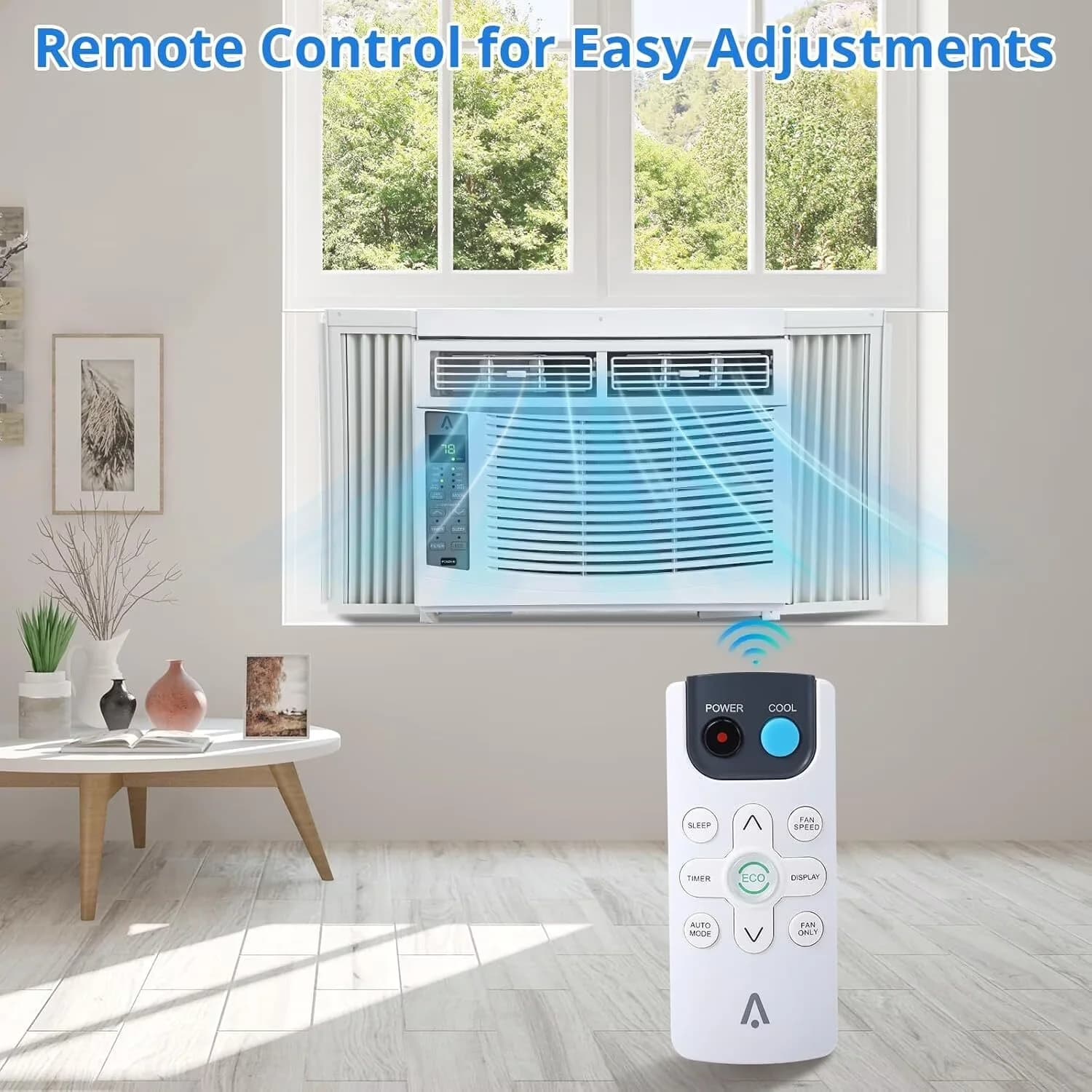 Classic Air Conditioner with 6000 BTU, Remote Controlled, Variable Speed - White Model 6F87E4