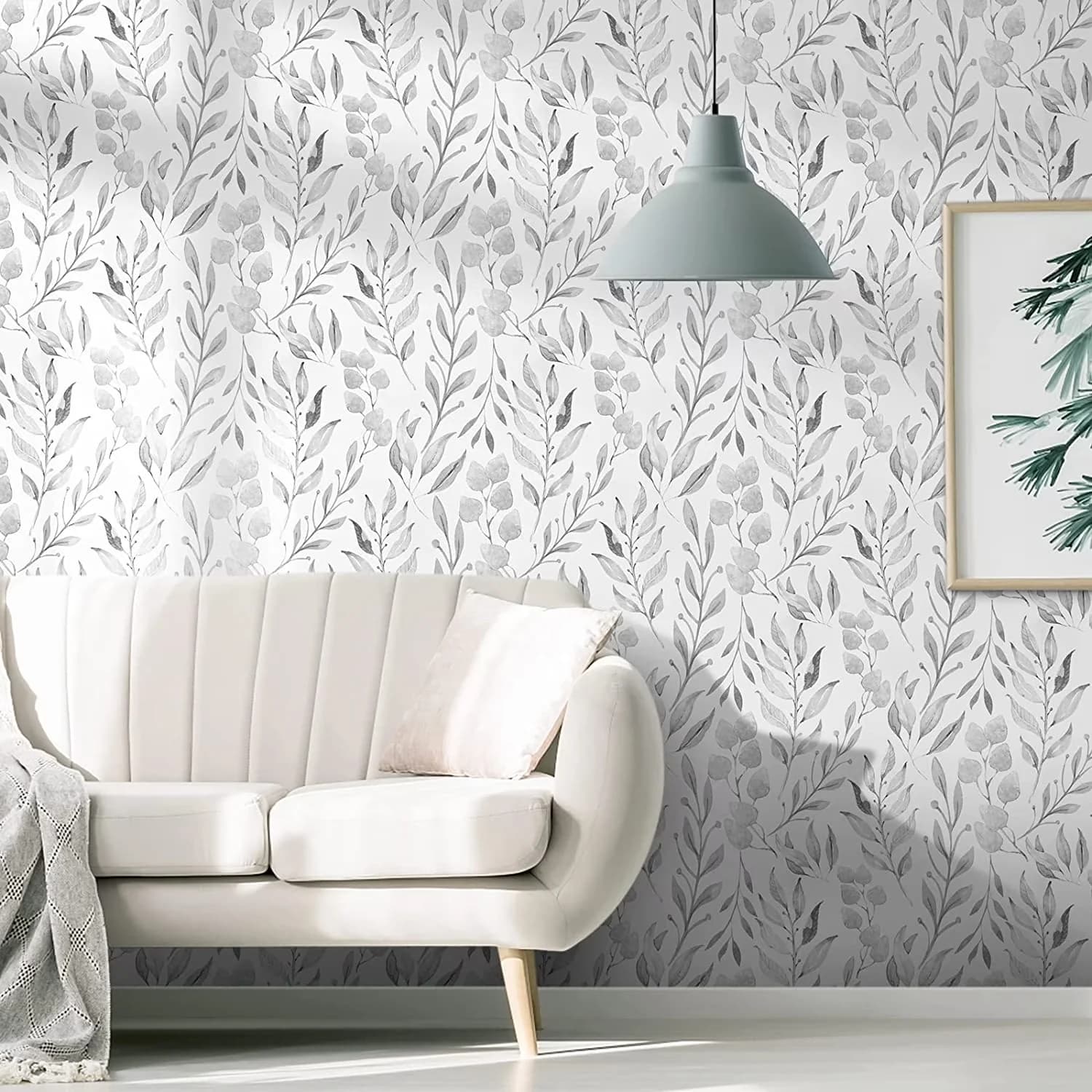 Classic Wallpaper with Waterproof, Safe To Use, 17.7 in x32.8 ft - Vinyl White Model 0FA67C