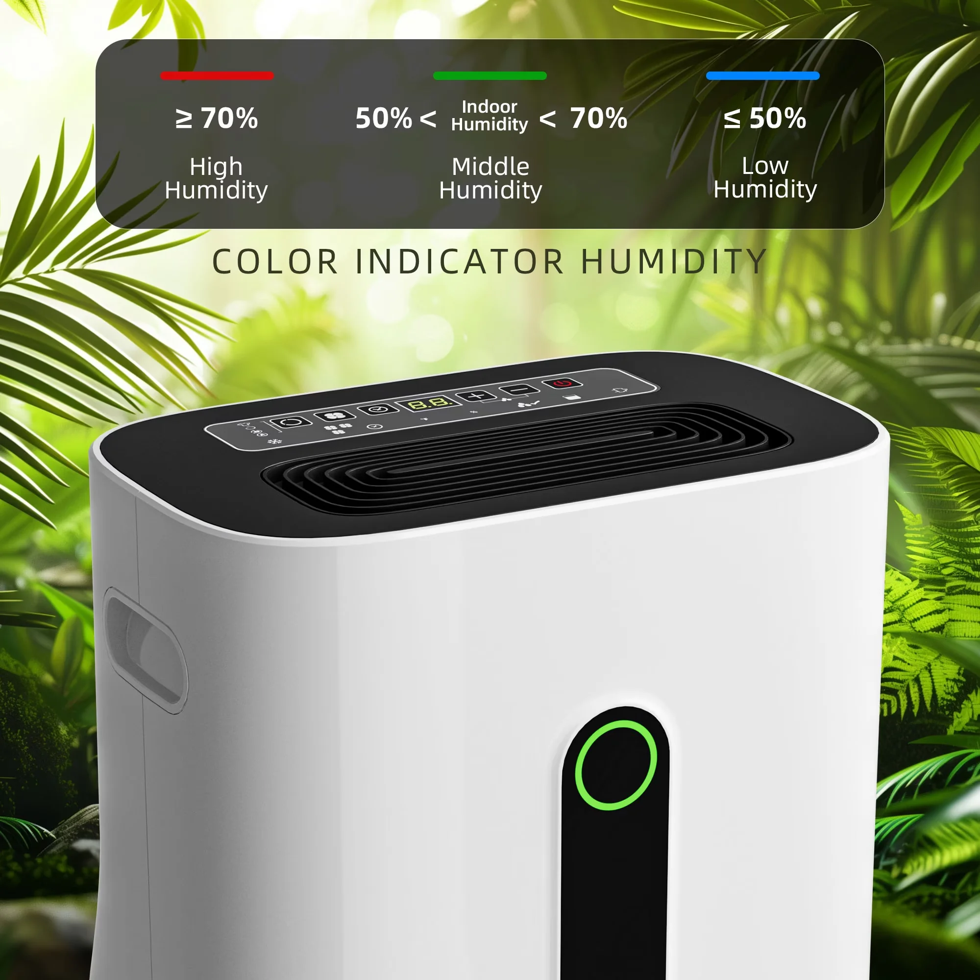 Quality Dehumidifier with Automatic Shut-Off - White for Home 70-80 - Ergonomic Design Model D8A6D7