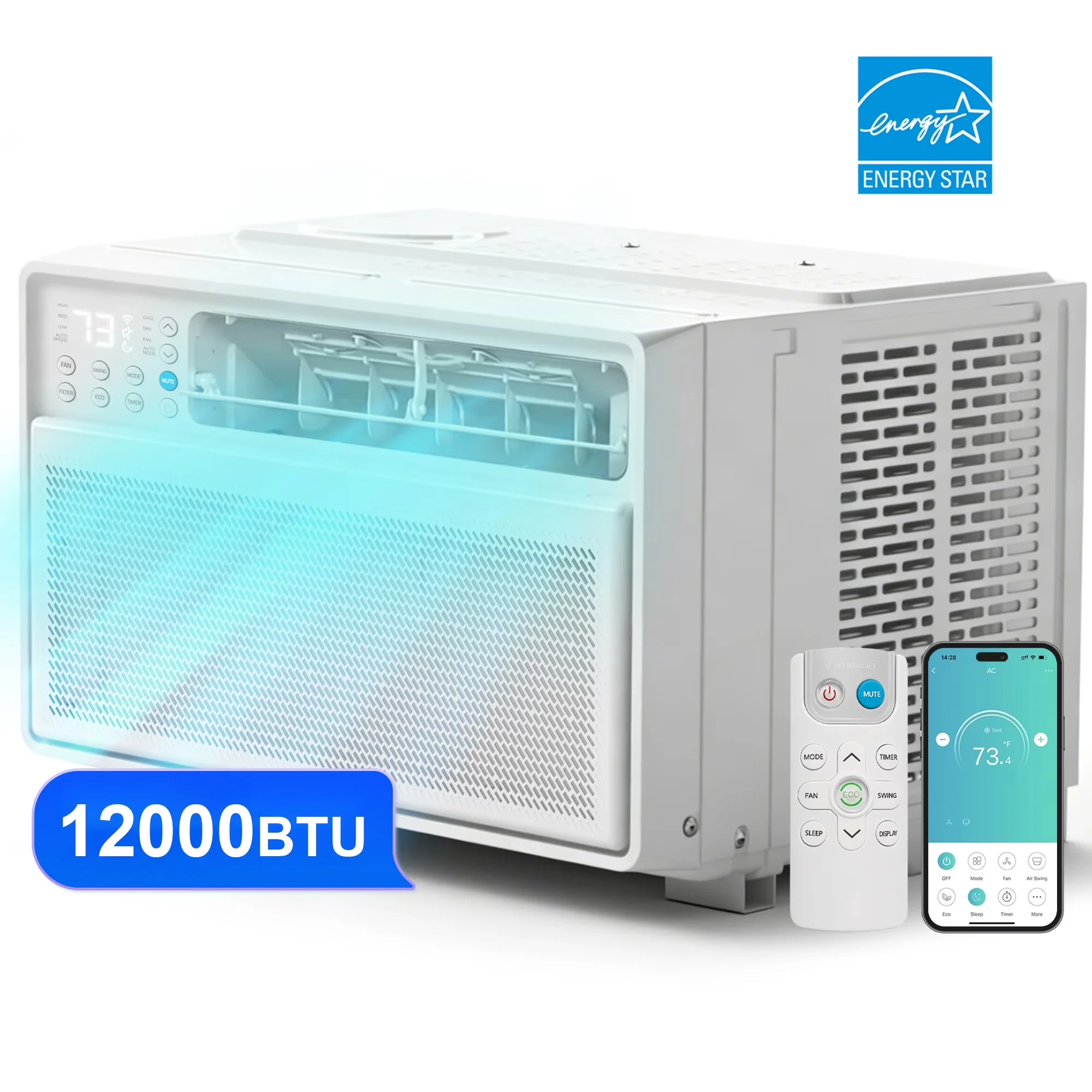 Efficient Air Conditioner with 12000 BTU, Short Cycle Protection, Window - Model 207D74