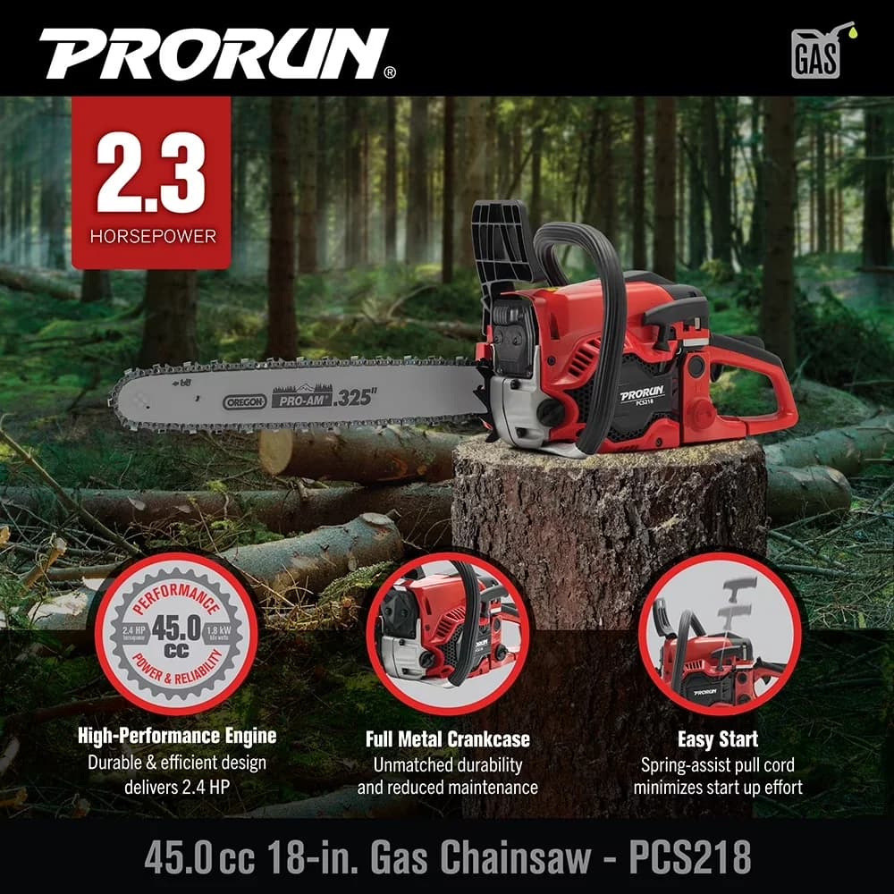 Professional Chainsaw with Automatic Chain Oiler, 45.0cc 18-in. Gas-Powered 2-Cycle - Model 21F5AA