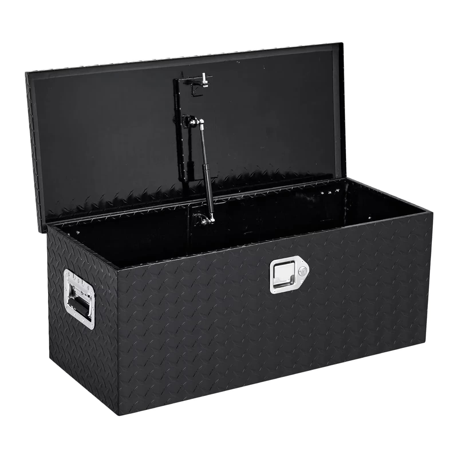 Stylish Toolstorage with Waterproof, Truck Bed Storage Organizer - Black Aluminum for Rv Model A324DD