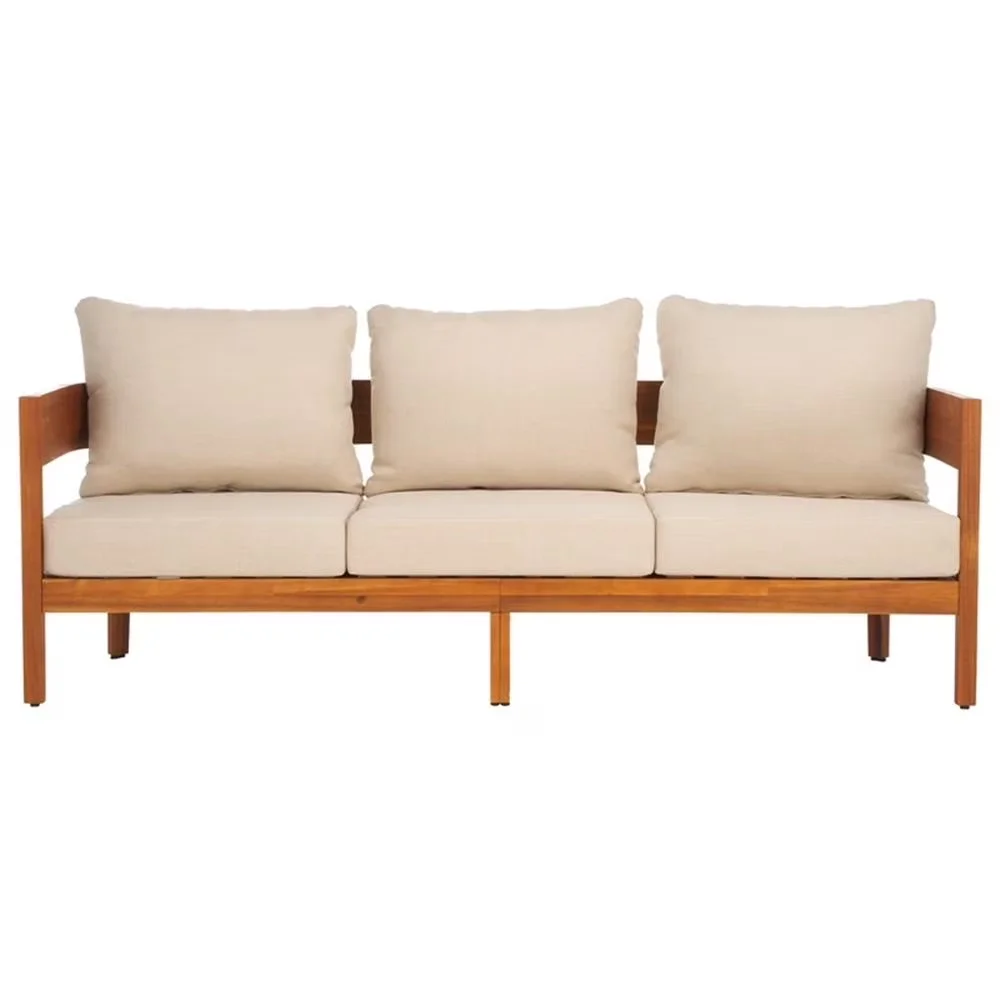 Stylish Outdoor Sofas Sectional with Coastal, Weather-Resistant, Product Weight : 70.4 - Wood Off-White Model 10B02D
