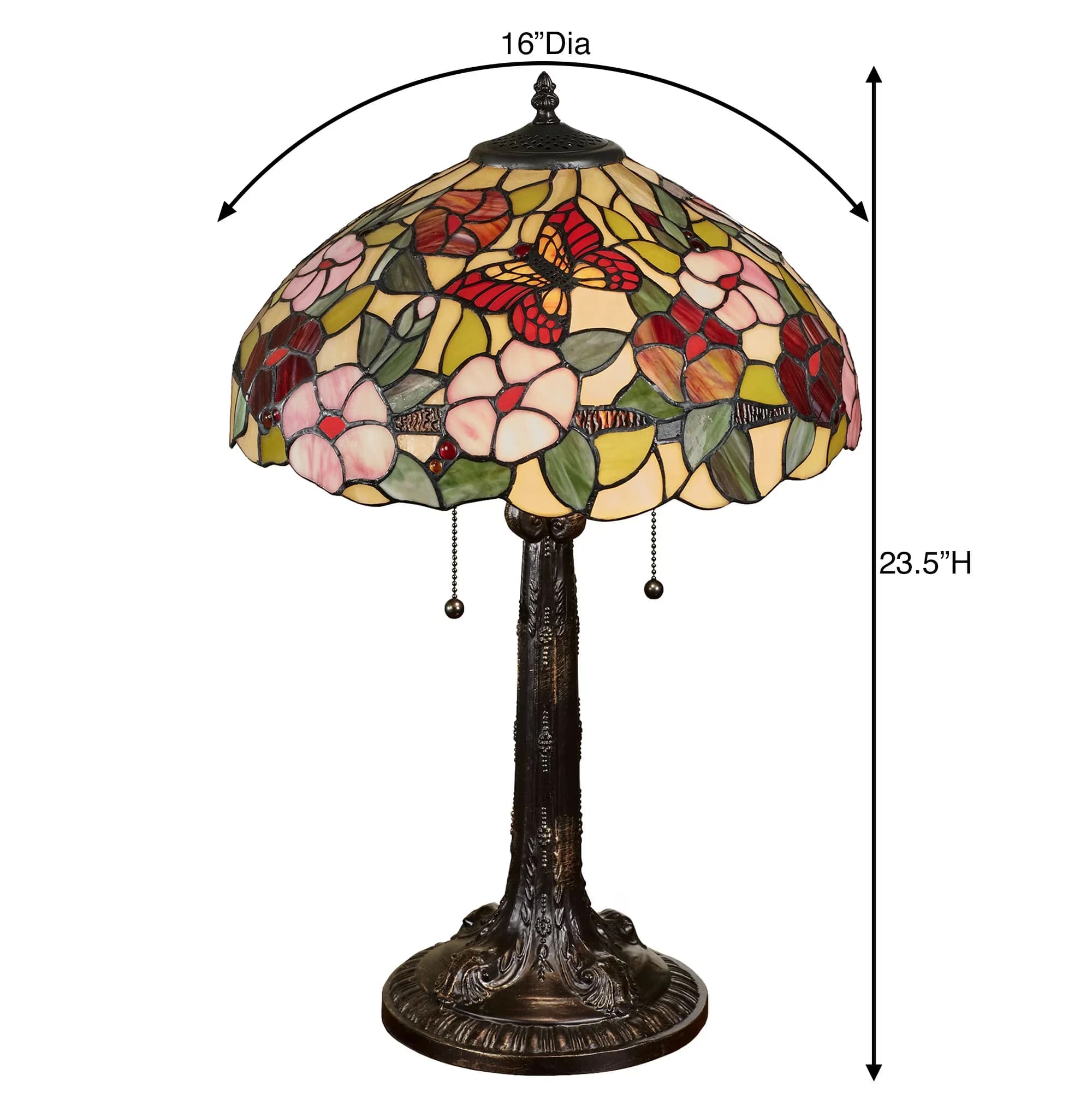Table Lamp Professional with Incandescent, Tiffany Lamps - Resin Multicolor for Living Room, Bedroom Model 145593