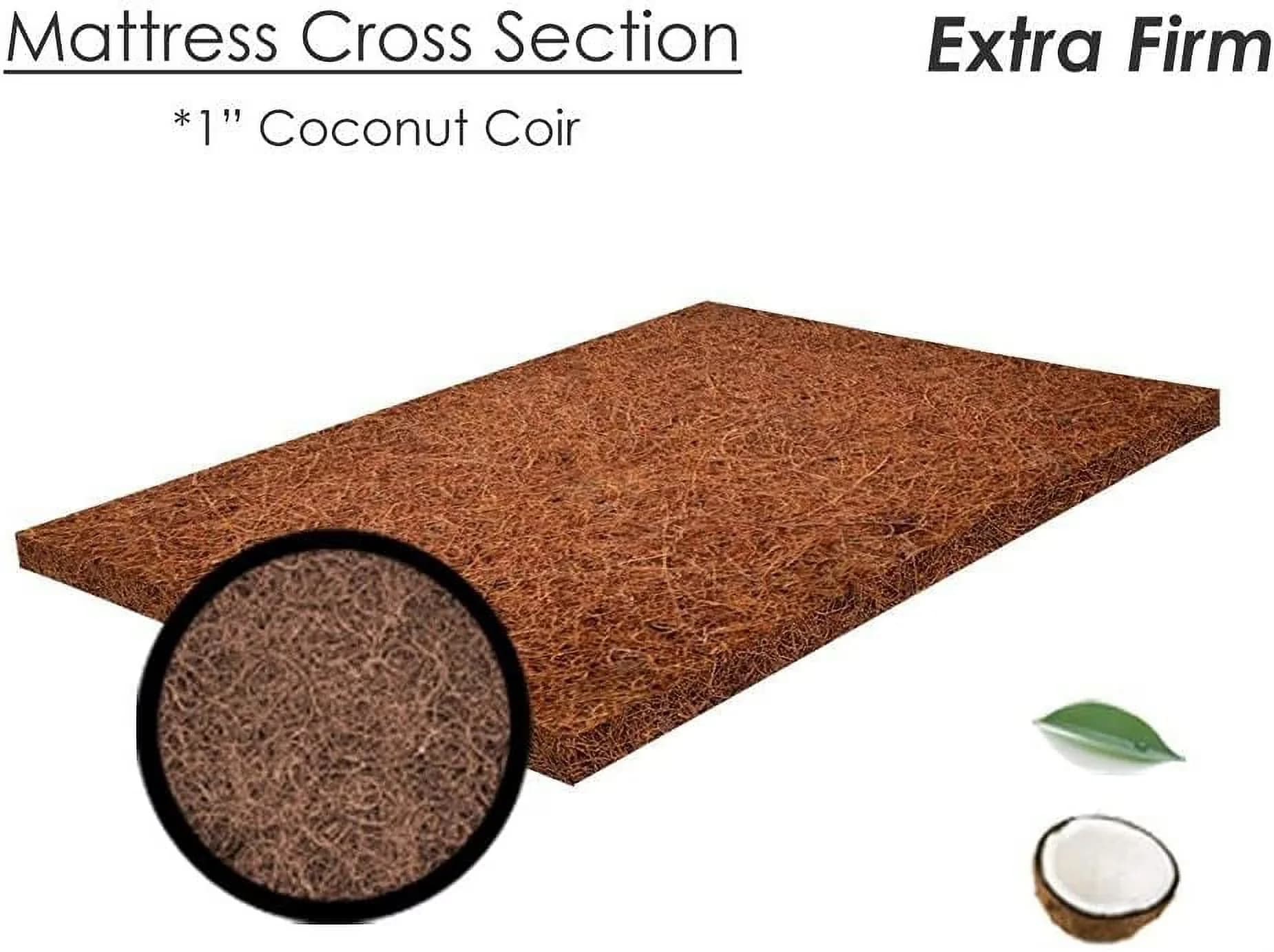 Mattresses Accessory Efficient with Weight: 4 lbs, Twin Size, Limited Lifetime Manufacturer's - Multicolor Coconut Coir Model E678E9