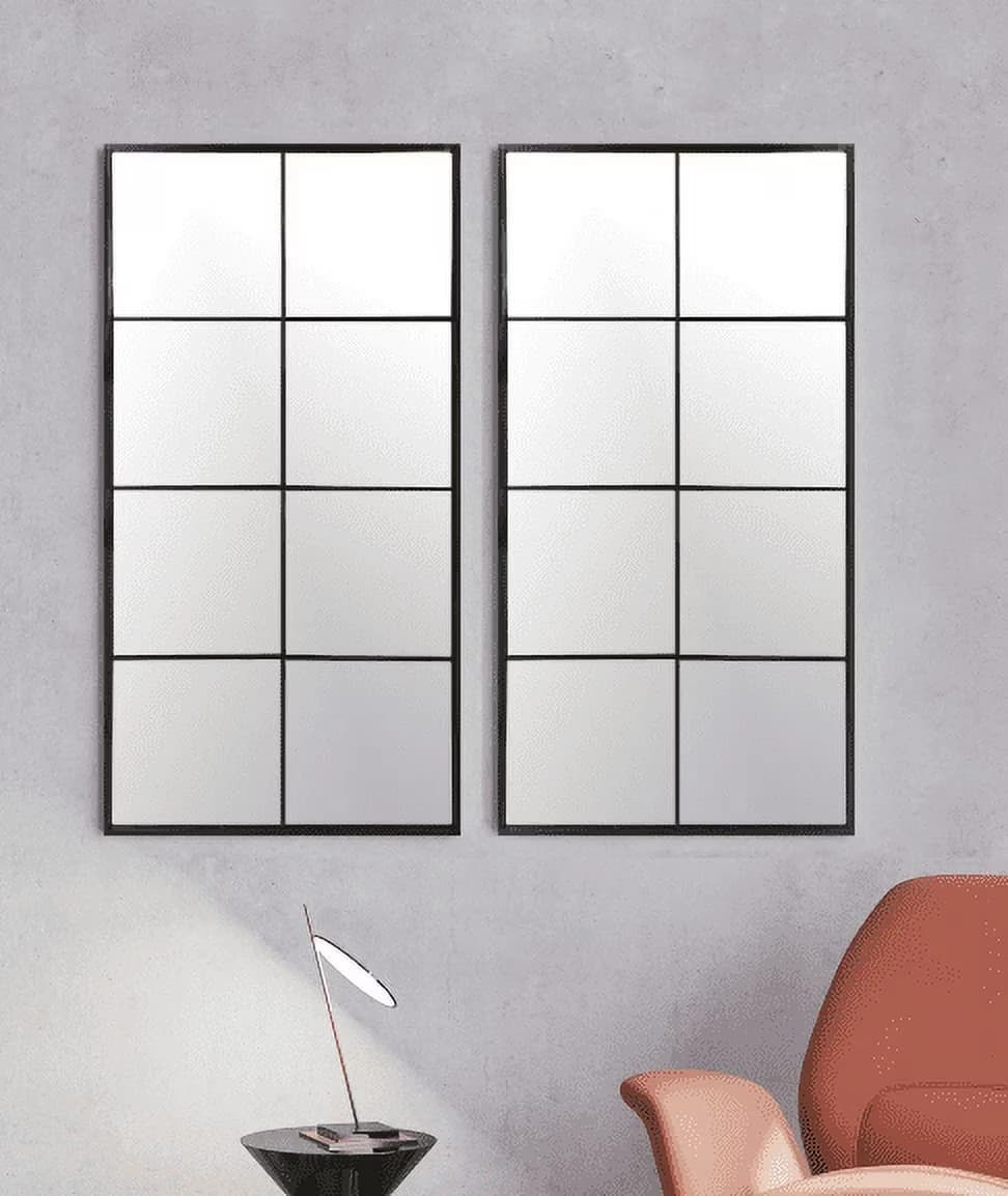 Bathroom Renovation Premium with Anti-Tip Anchoring Hardware, Minimalist - Black 16" x 32" for Living Room Model 09F015