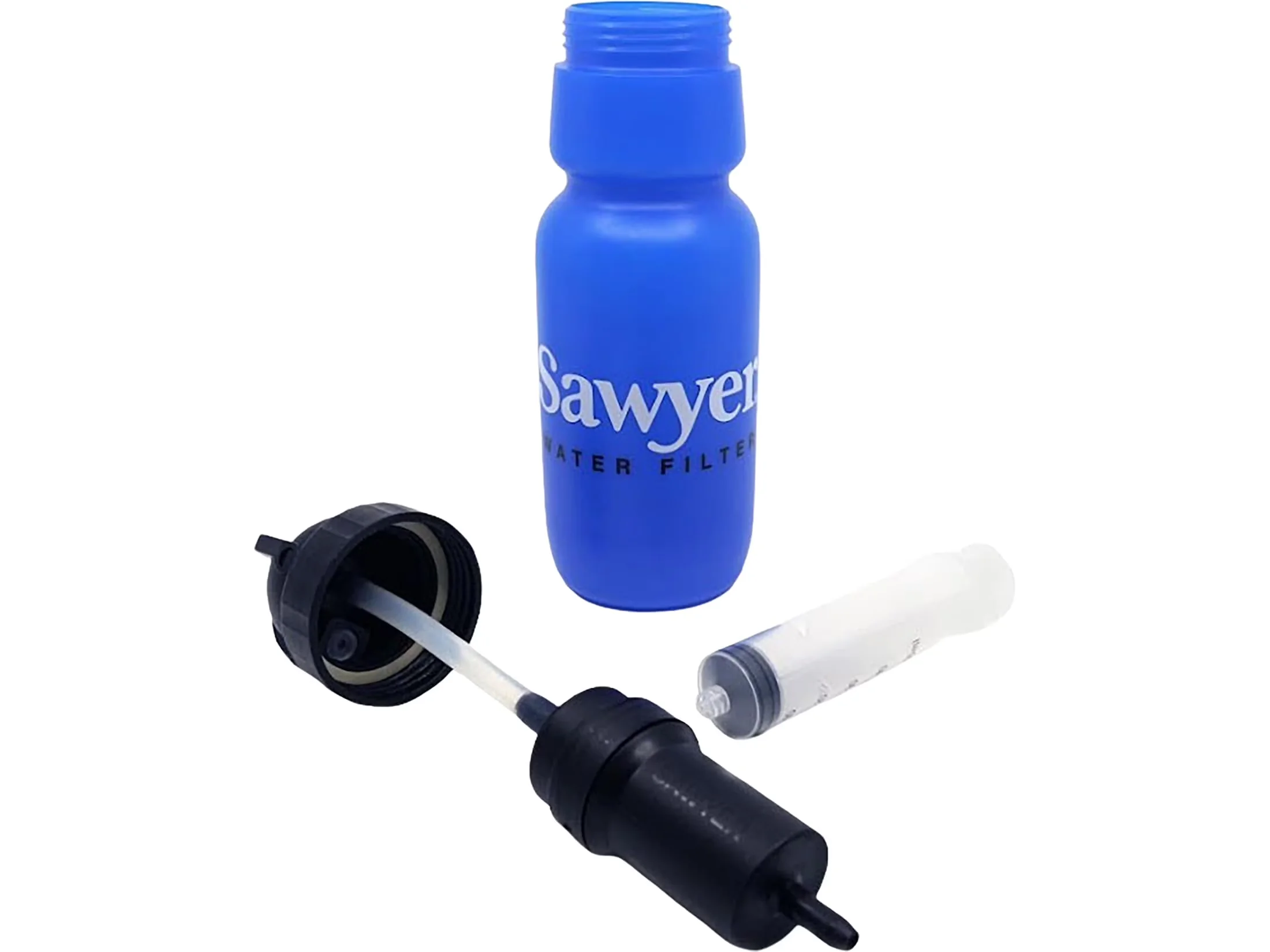 Professional Water Filtration with Products Bottle, 1 Liter - Blue Plastic Model 1DEE72