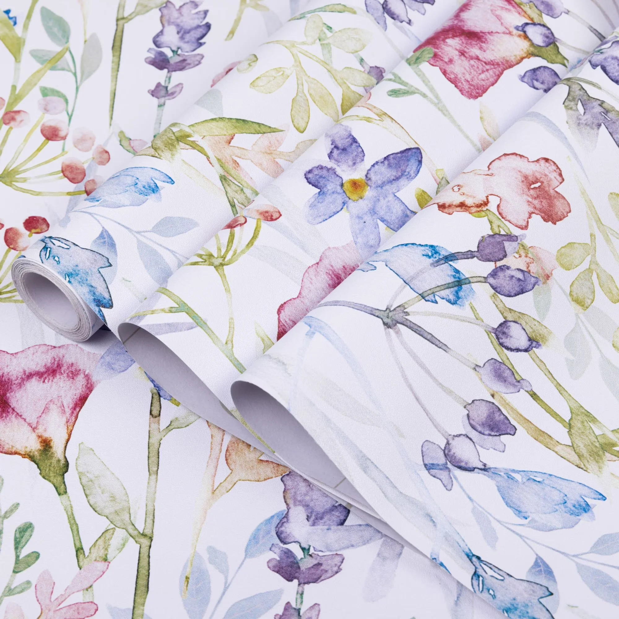 Innovative Wallpaper with Removable, Pattern: Floral, Coverage: 29square feet - Pvc White for Home Model E56A6B