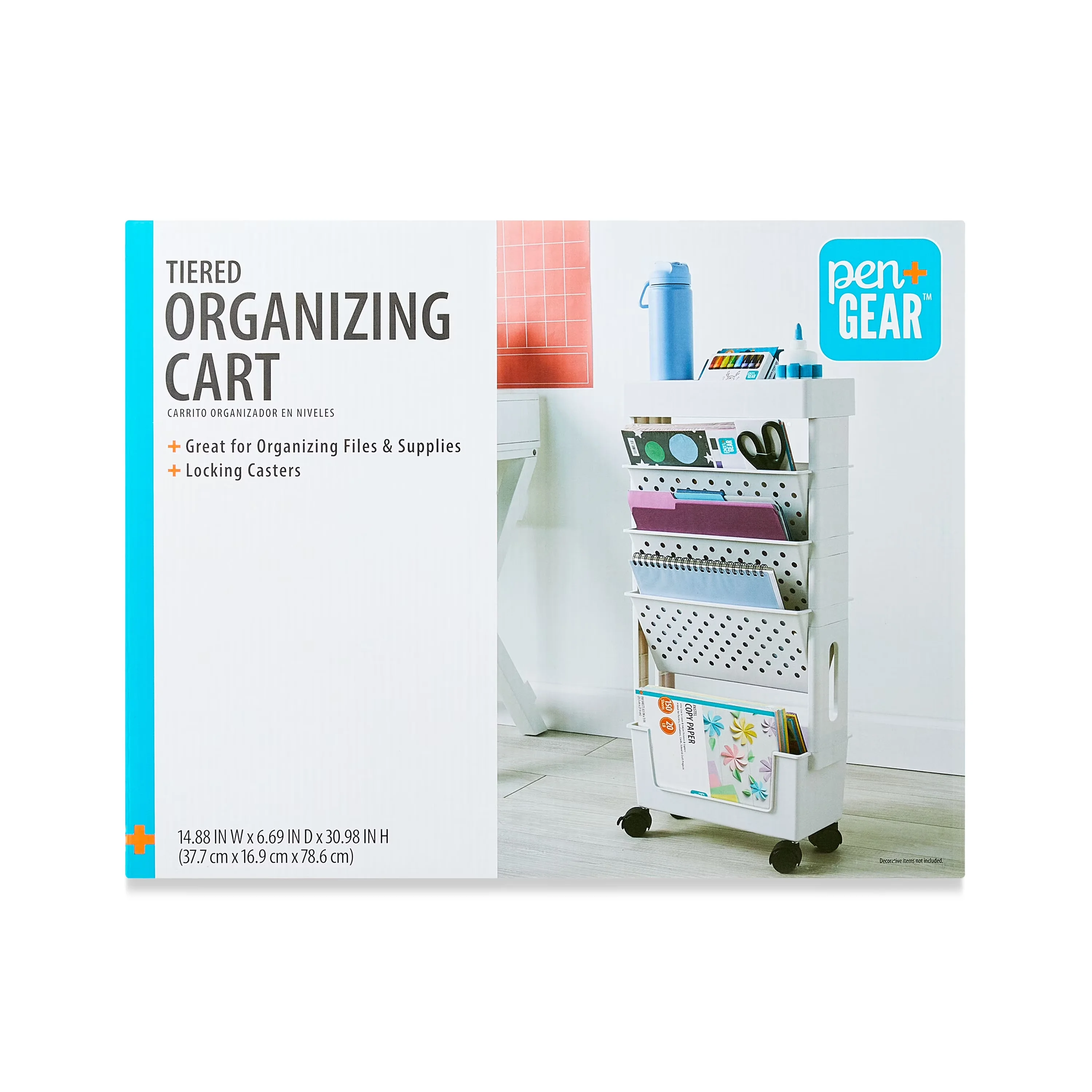 Garage Storage Supply Essential with White, Easy to assemble, 5-Tier Movable Organization & Cart - White Pp;Abs Model F41D7C