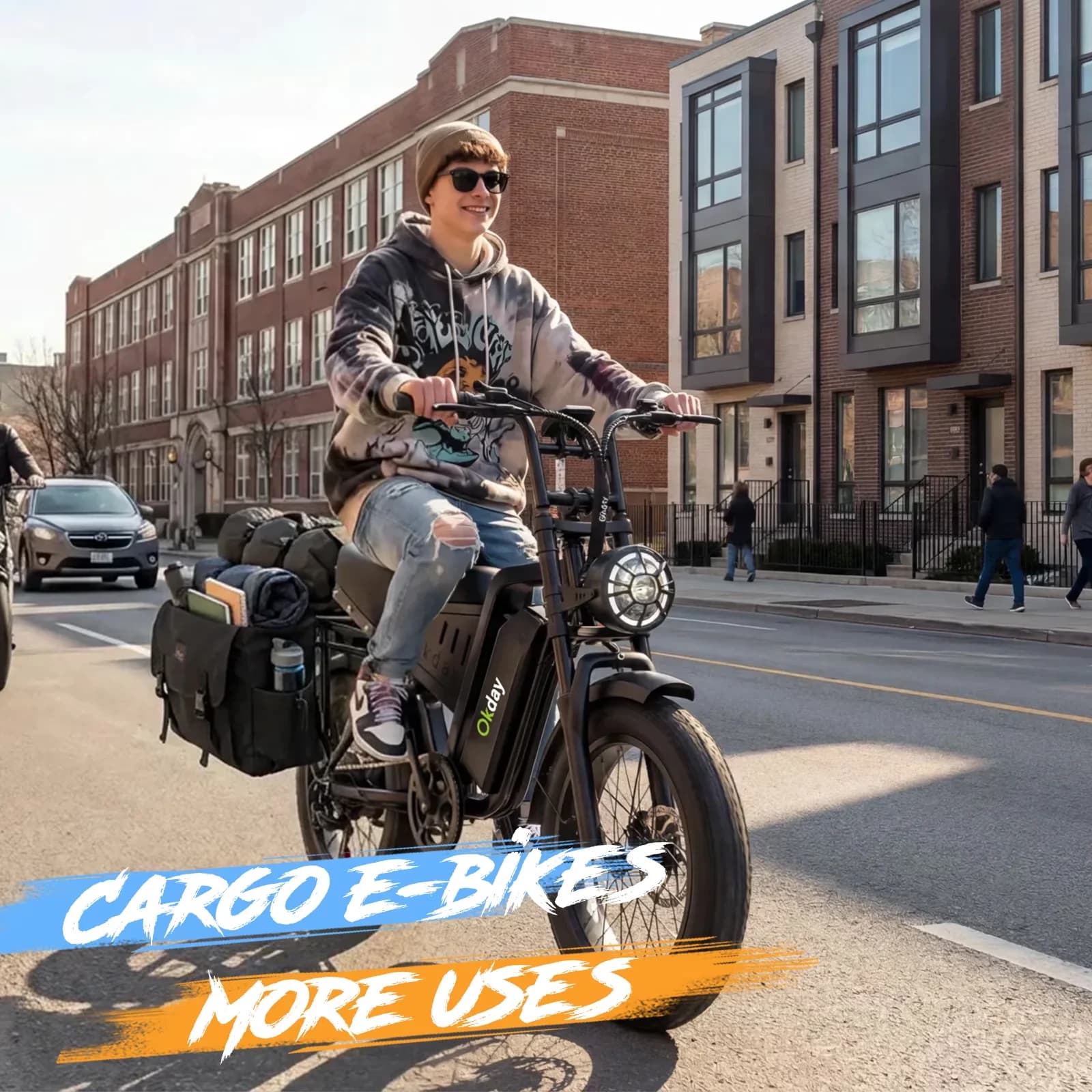 Electric Bike Versatile with Battery, 1500W - Universal Fit Model 9FDE8E