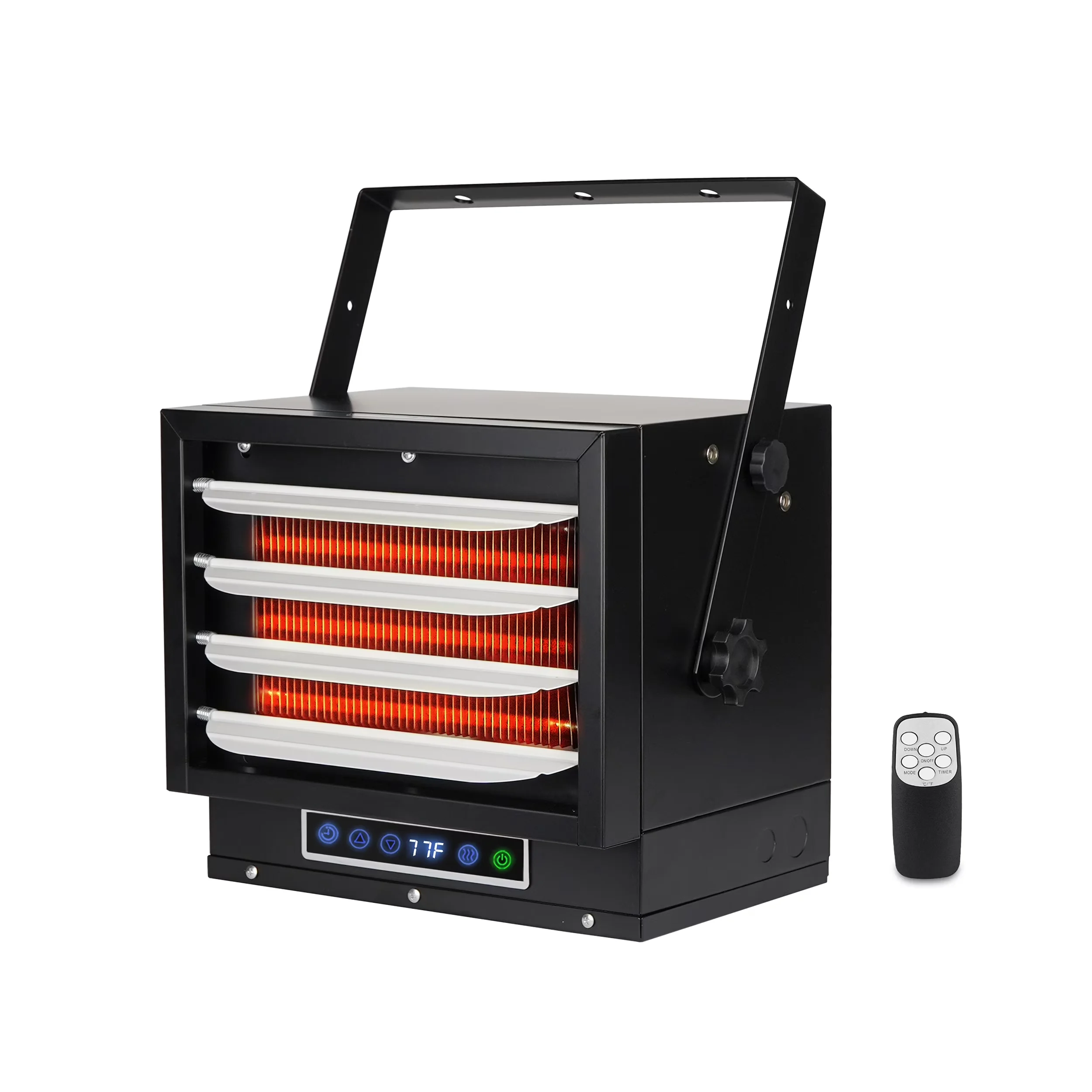 Essential Portable And Electric Space Heater with 7500W, Adjustable - Matte Black Model 1E3675