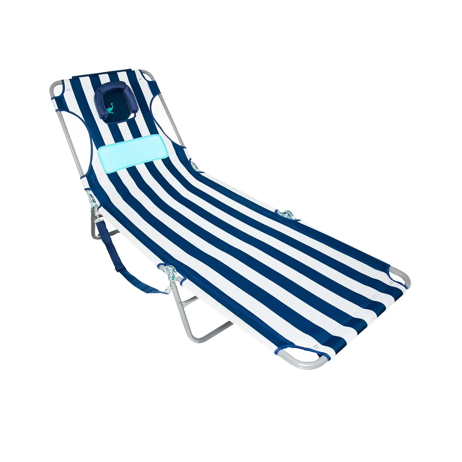 Versatile Beach Chair with Rust Resistant, 3 adjustable chair positions - Polyester Navy Model 927D66