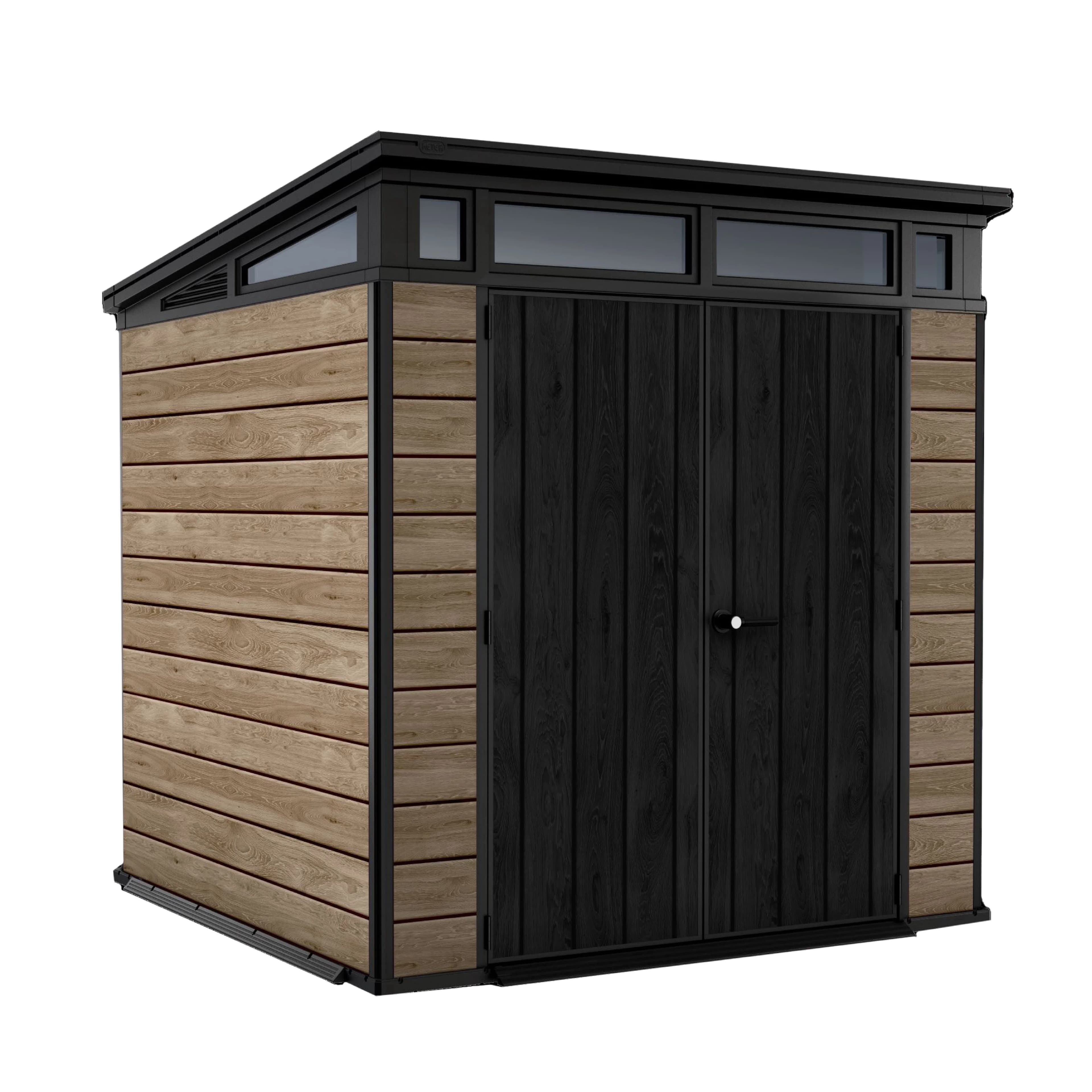 Shed Quality with Uv Resistant, Ashwood - Resin Brown 7x7 - Premium Collection Model 015275