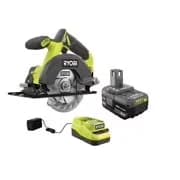 Power Saw Compact with Battery, 18V, ONE+ 18V Cordless 5-1/2 in. Circular Kit - Green Model 5B6CC7