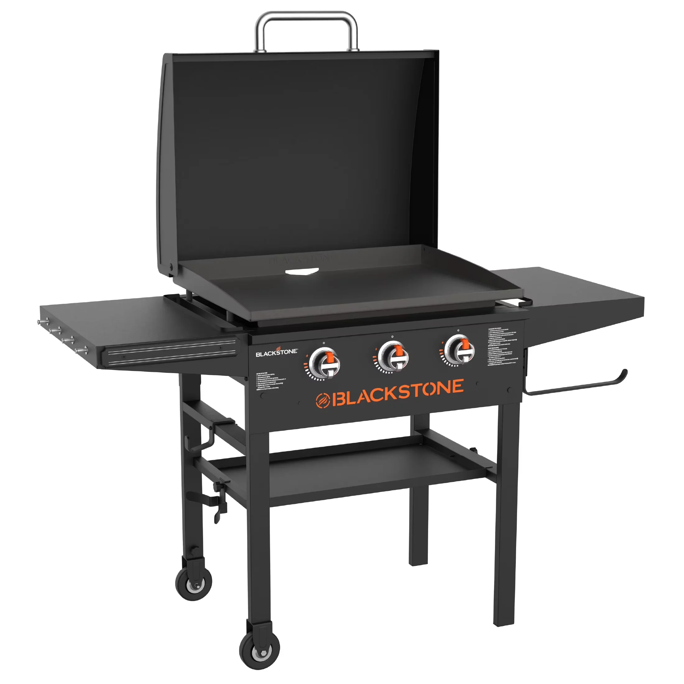 Flat Top Grill Compact with Storage Rack, Tool Holder, 613 square inches of cooking space - Model E92A98