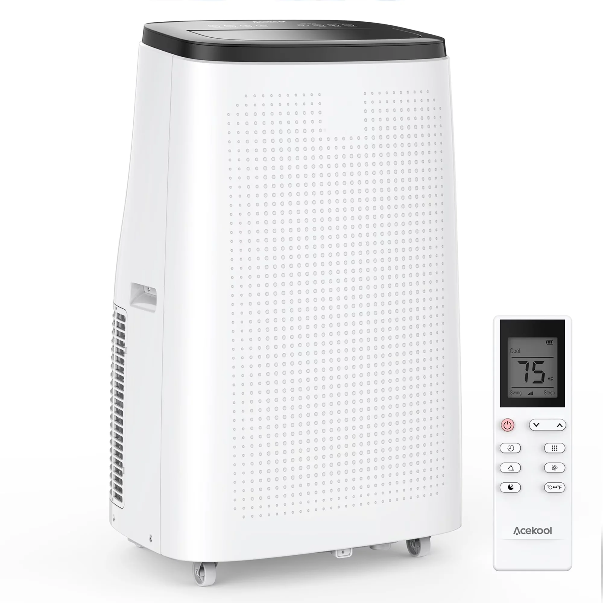 Air Conditioner Versatile with LED, 15000 BTU, Remote Controlled - White for Home, Office Model 195CDF
