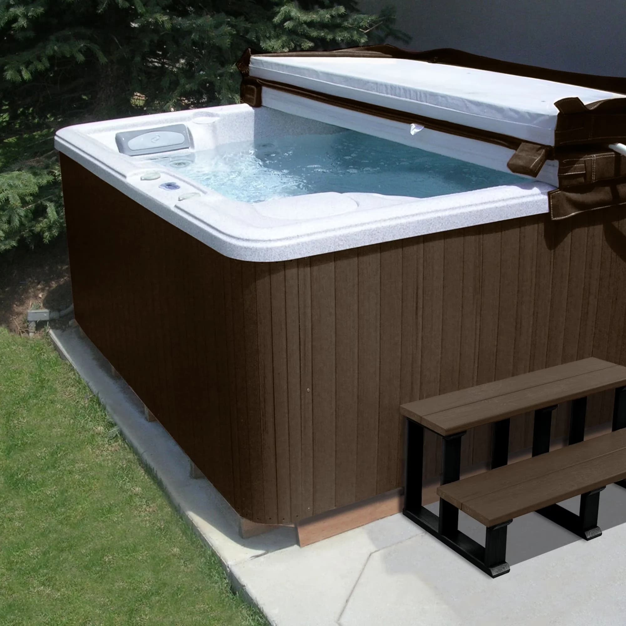Hot Tub Innovative with Uv Resistant, DIY Cabinet Replacement Kit, Weatherproof - leave outside year-round. - Brown Highwood'S... Model D4B10B