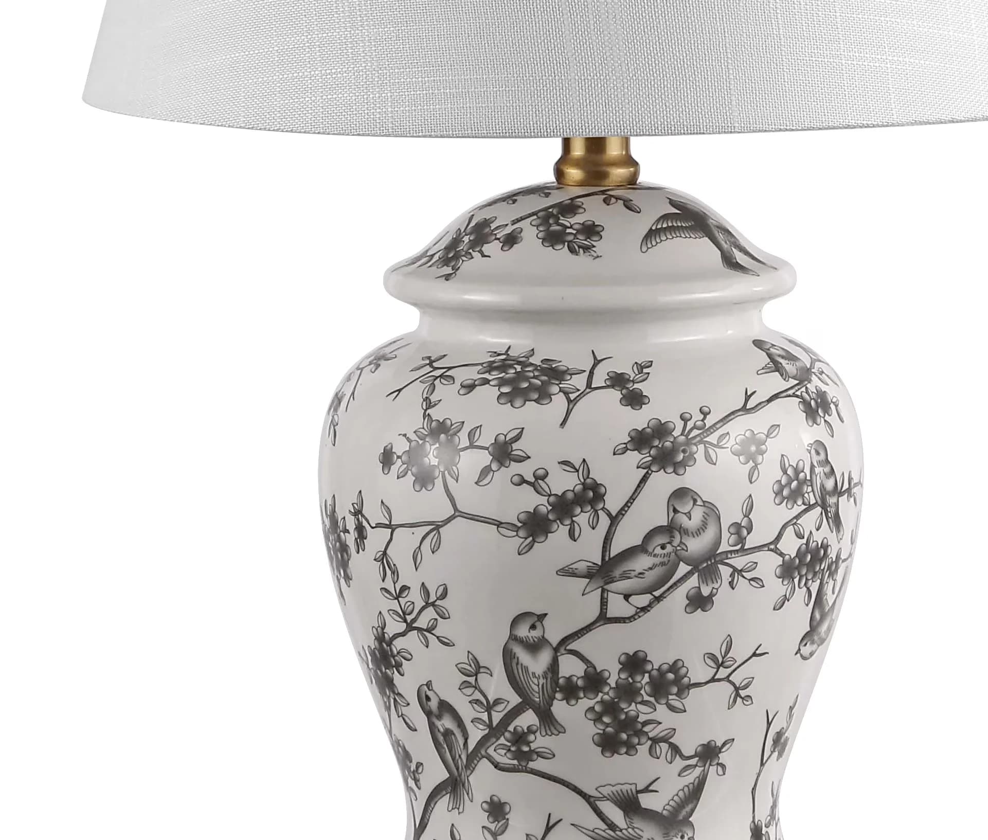 Table Lamp Modern with LED, Energy Efficient, Gray/White - Gray Iron JYL3005C Model DD4E52