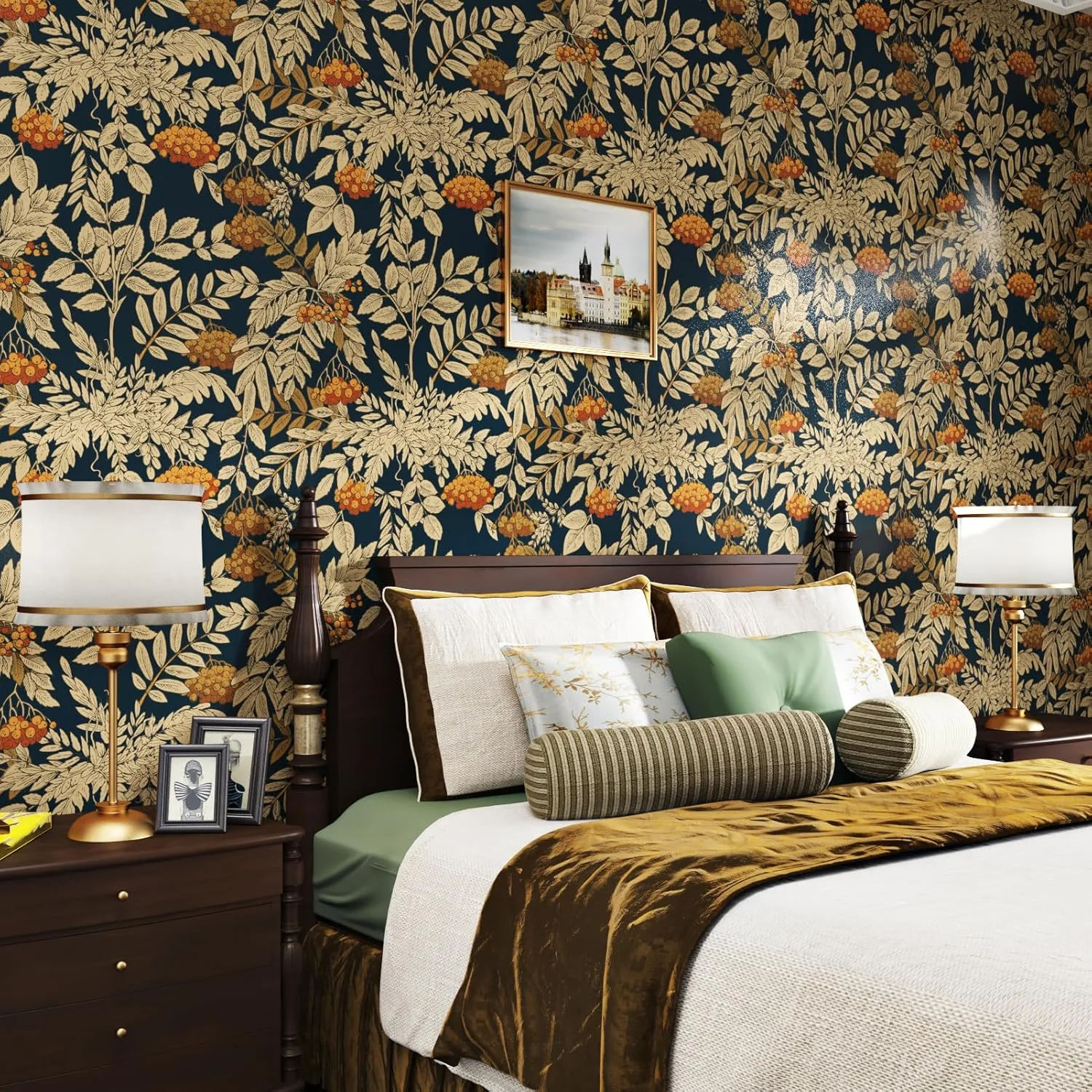 Essential Wallpaper with Waterproof, Easy To Clean - Vinyl Brown - Universal Fit Model 1015BB