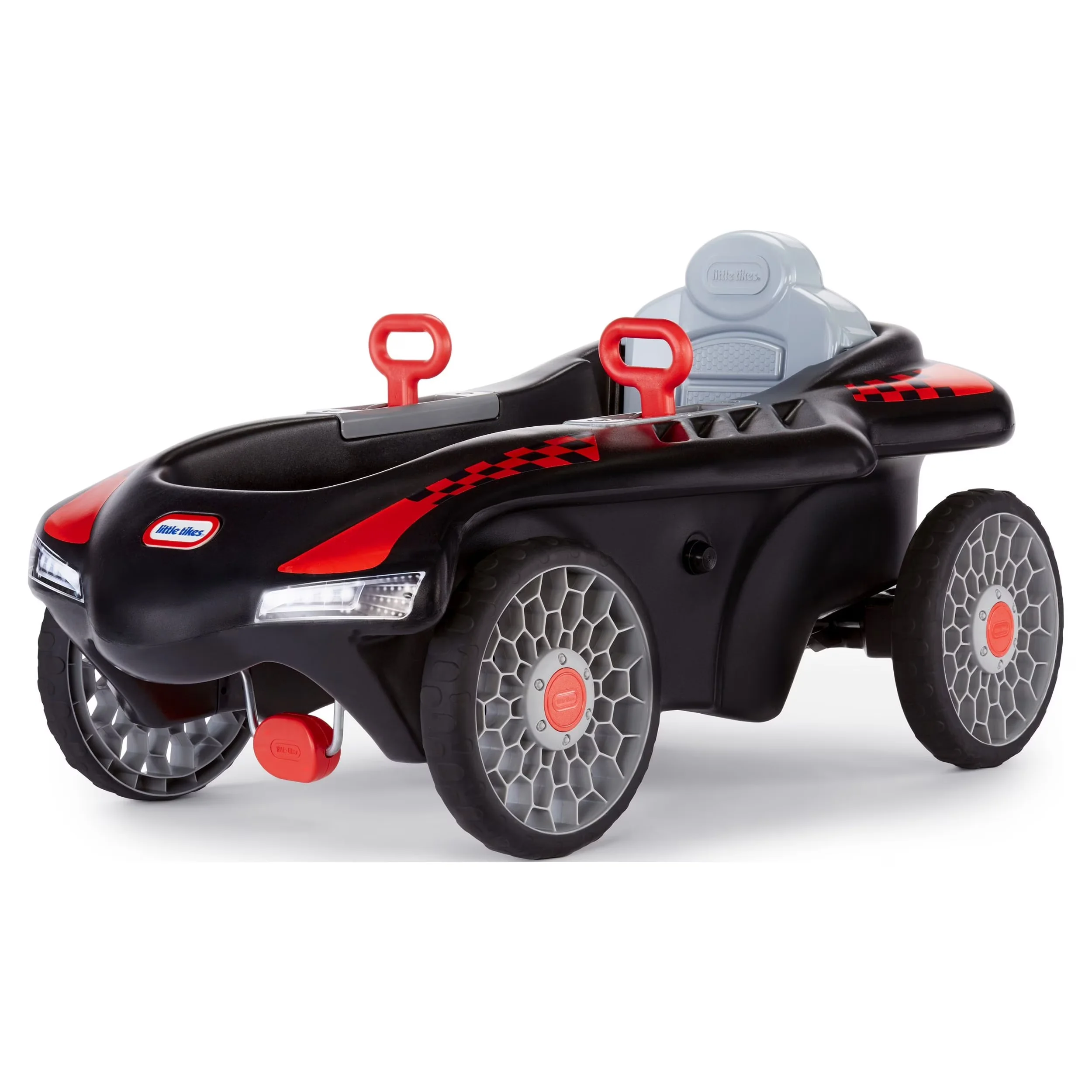 Reliable Scooter with Lights Up, Dual Handle Rear Wheel Steering, Jett Car Racer Ride on Pedal Car - Model E43DC5