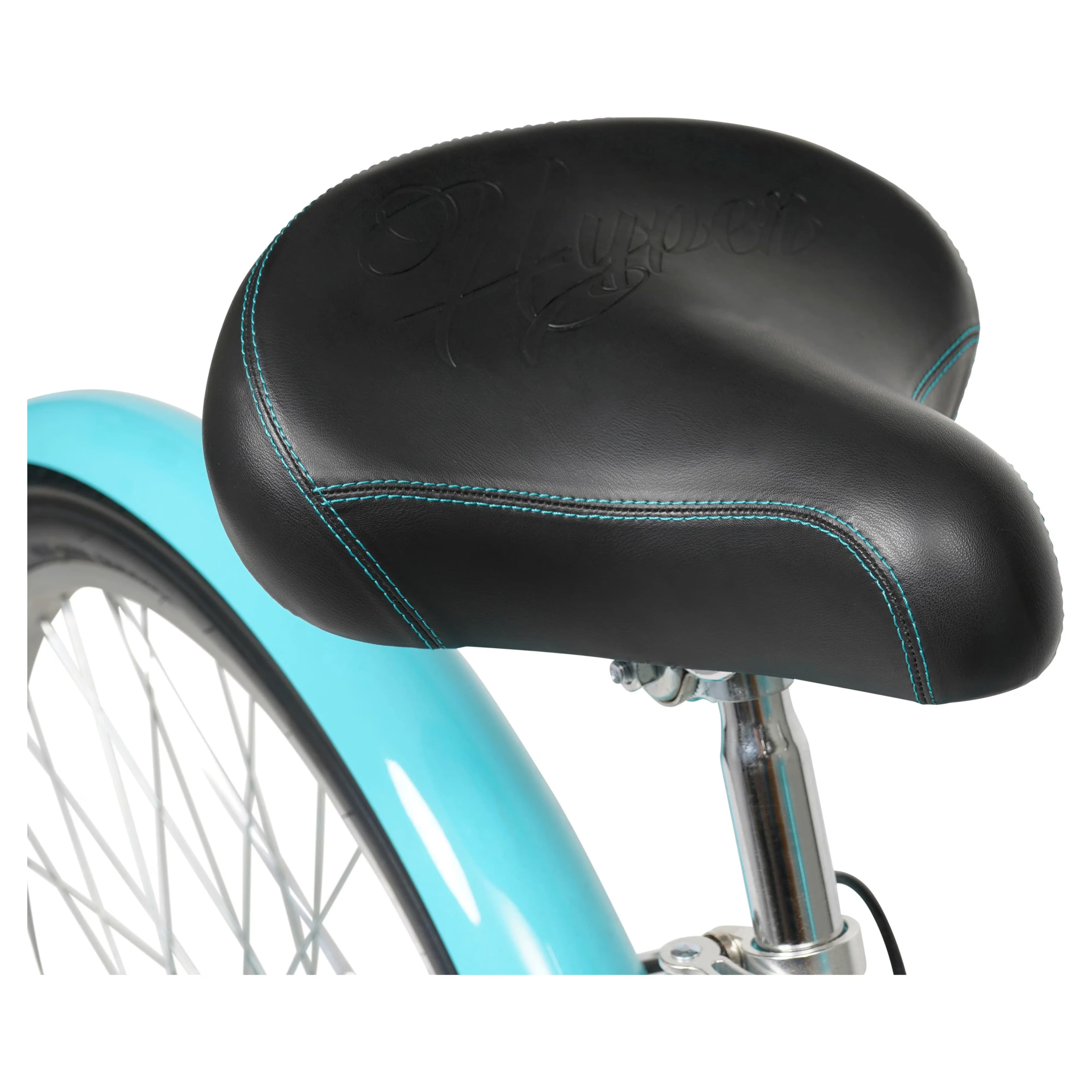 Classic Cruiser Bike with Adjustable Seat Height, Lightweight, Comfortable platform pedals - Blue Model E75FDA