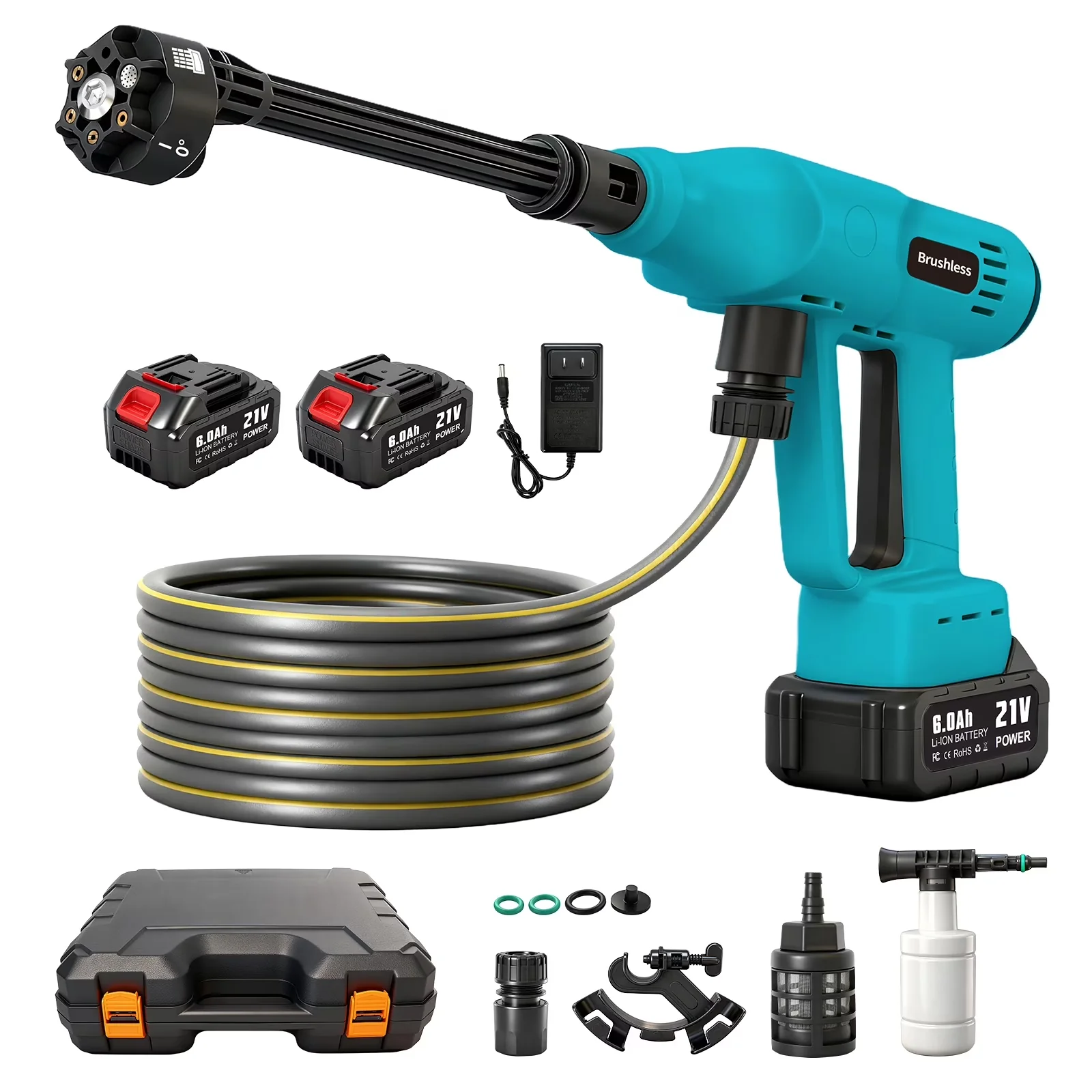 Modern Pressure Washer with Battery, LED, Cordless - 700PSI - Traditional Style Model 855920