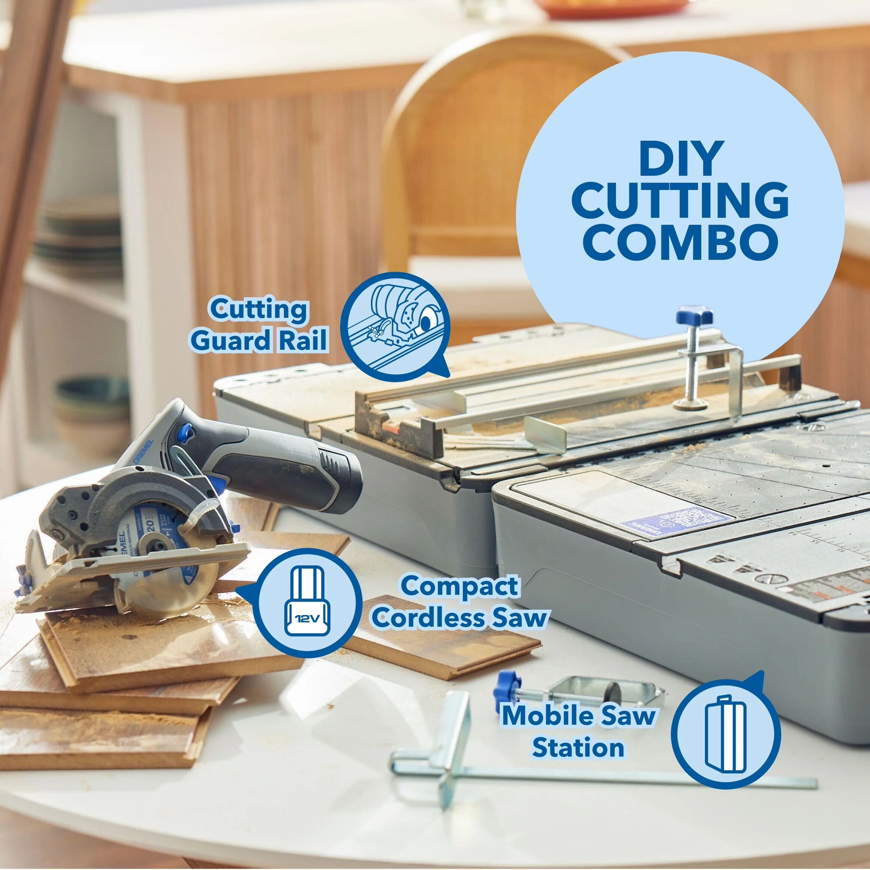 Versatile Power Saw with Battery, 12V, Blueprint Portable Station - 3-3/8 in Model FE5730