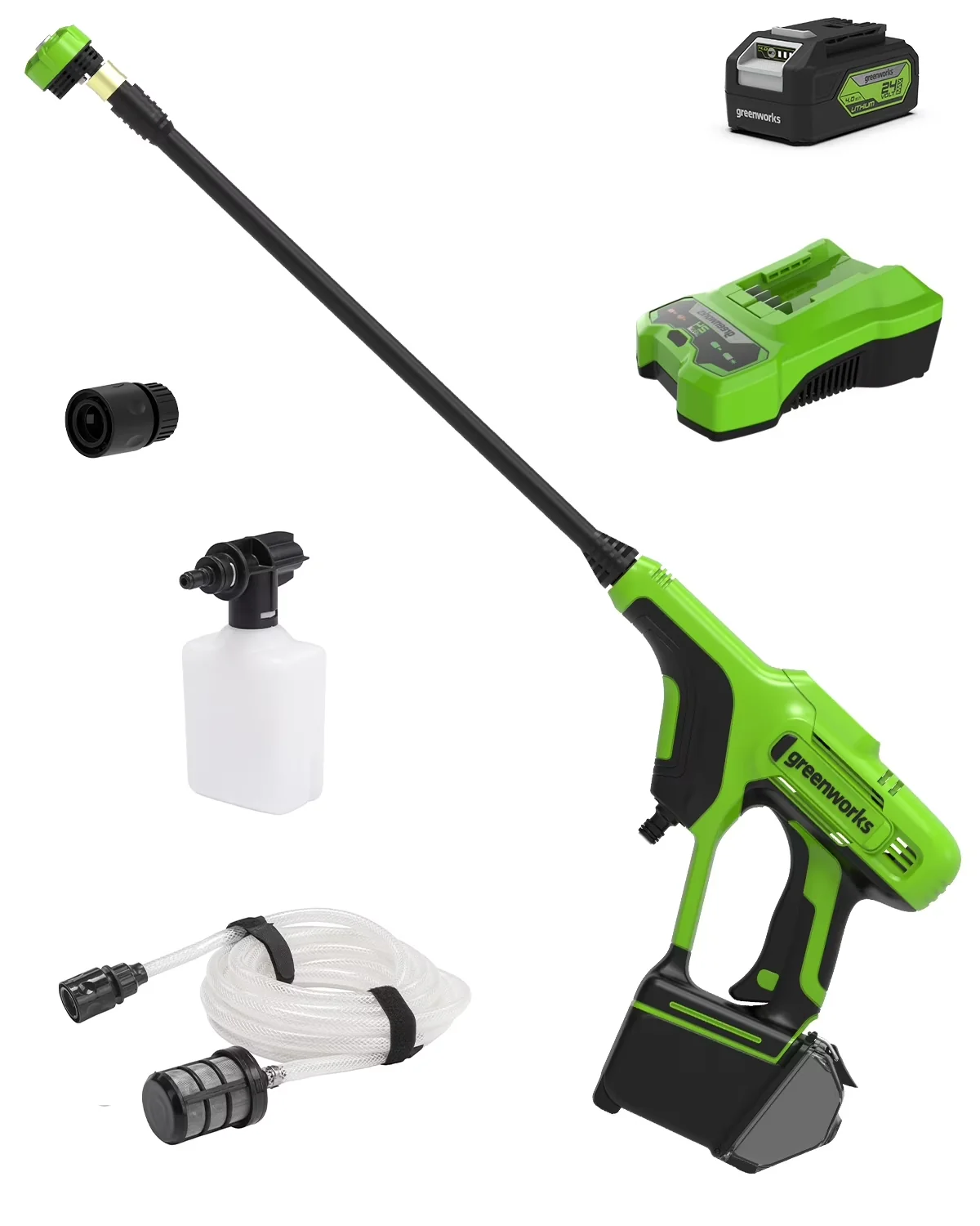 Reliable Pressure Washer with Battery, 24V, Quick Connect Tips - Heavy Duty Model 960DB2