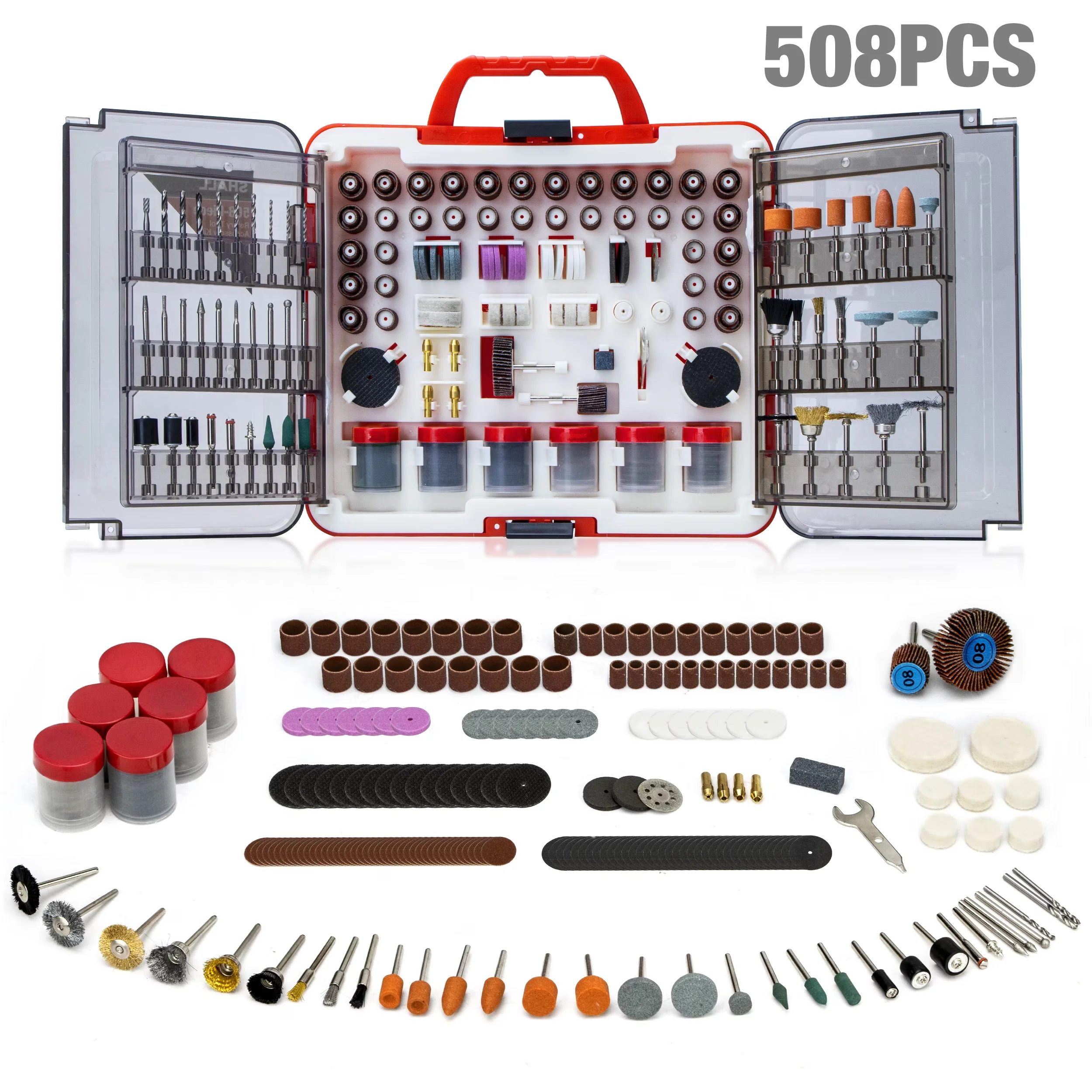 Modern Power Tool with Waterproof, Compatible, 508 Pcs Rotary Accessories Kit - Model 0A888B