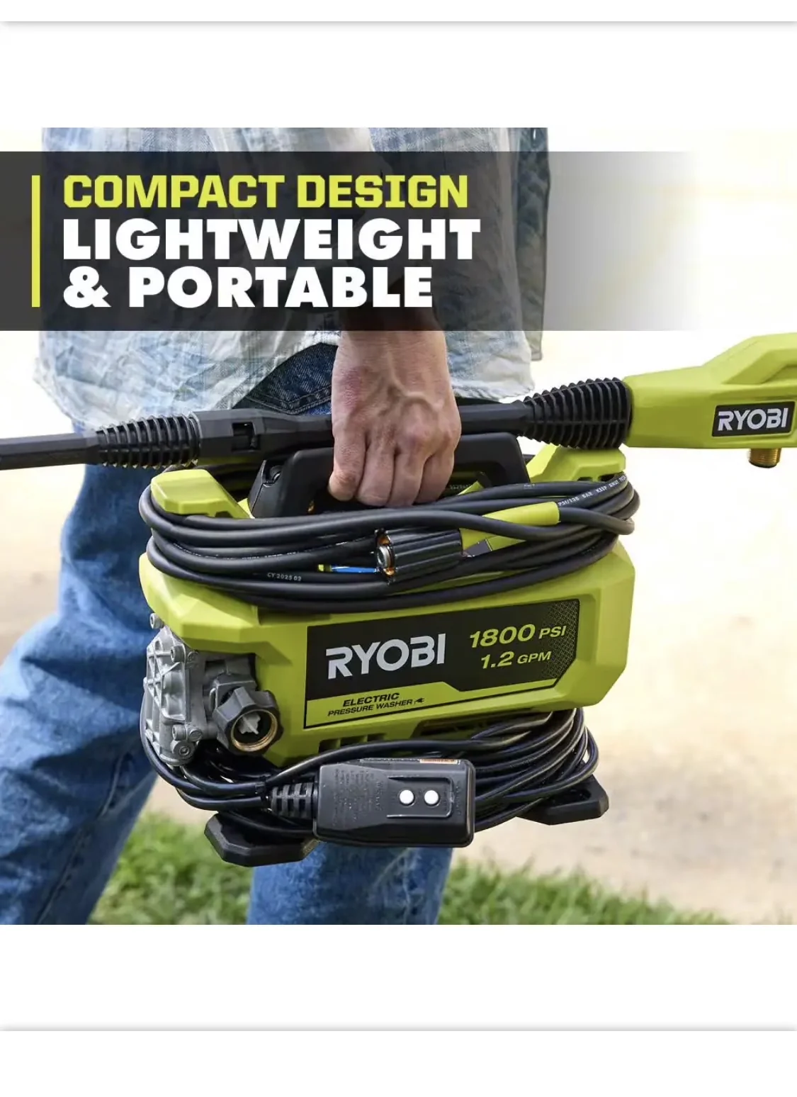 Reliable Pressure Washer with Quick Connect Tips, Chemical / Detergent Injection - Model 7F0DFE