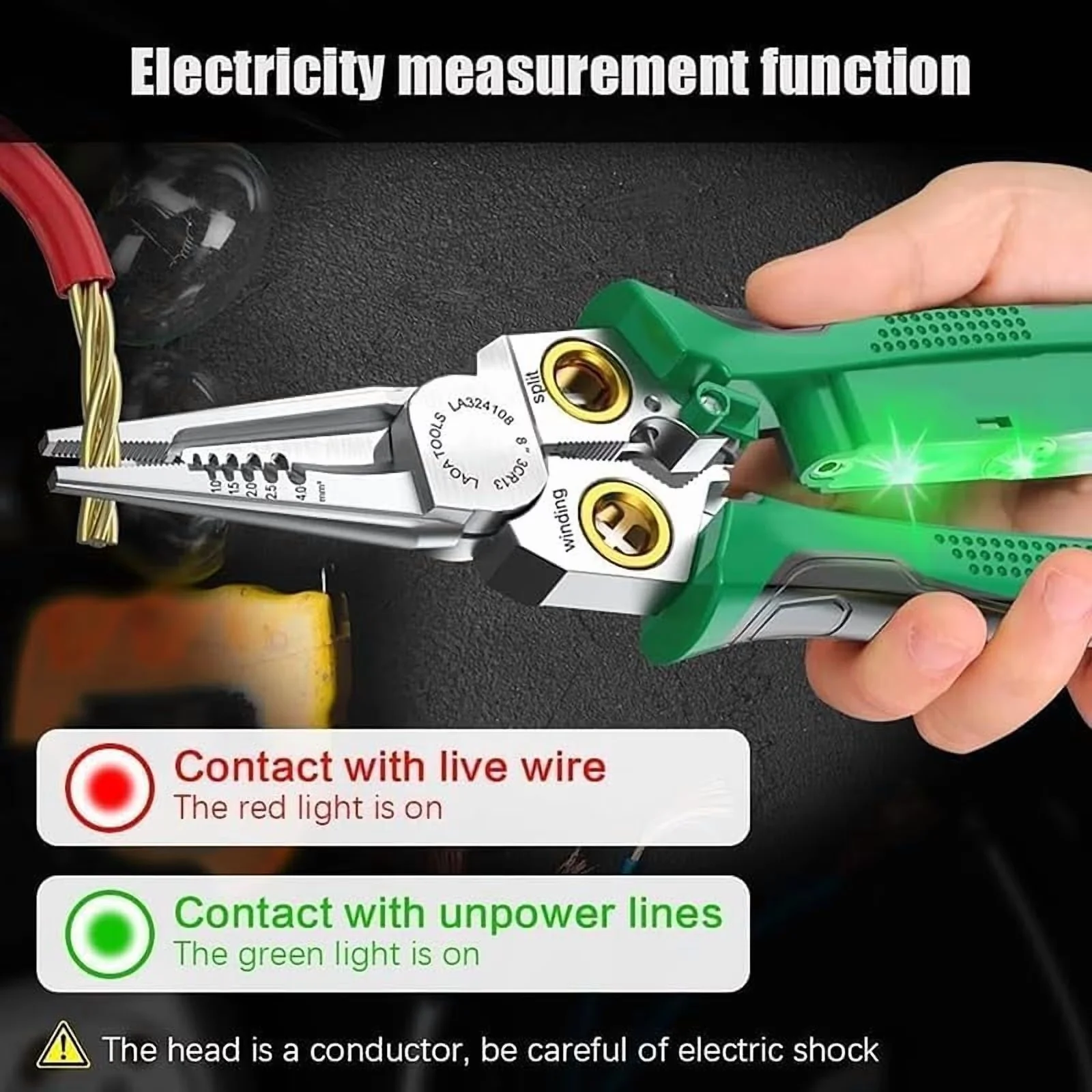 Versatile Woodworking with Adjustable, Pinzas De Electricidad - Gray 8 in 1 Model 12EE48