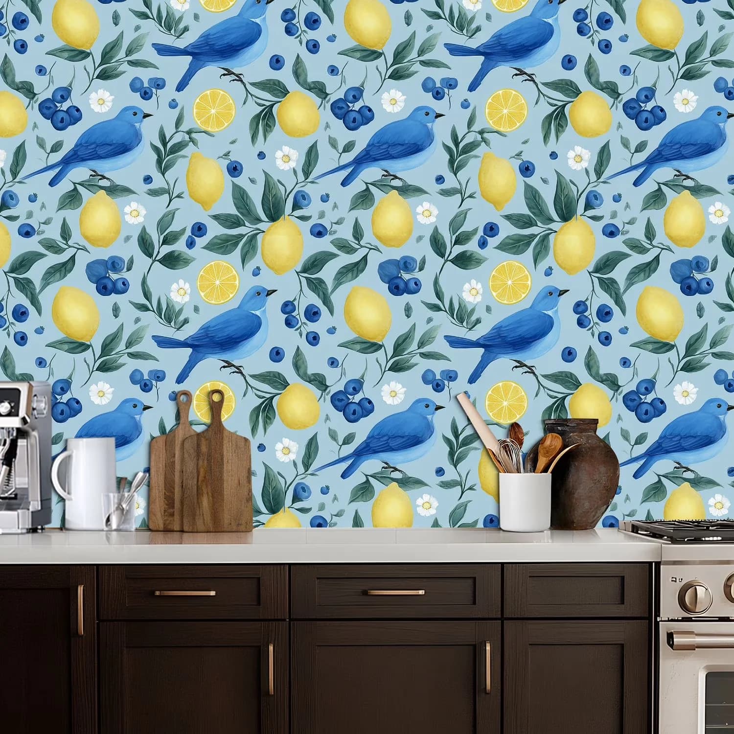 Wallpaper Premium with Waterproof - Vinyl 17.7"W x 118"L 7in - Traditional Style Model F7A835
