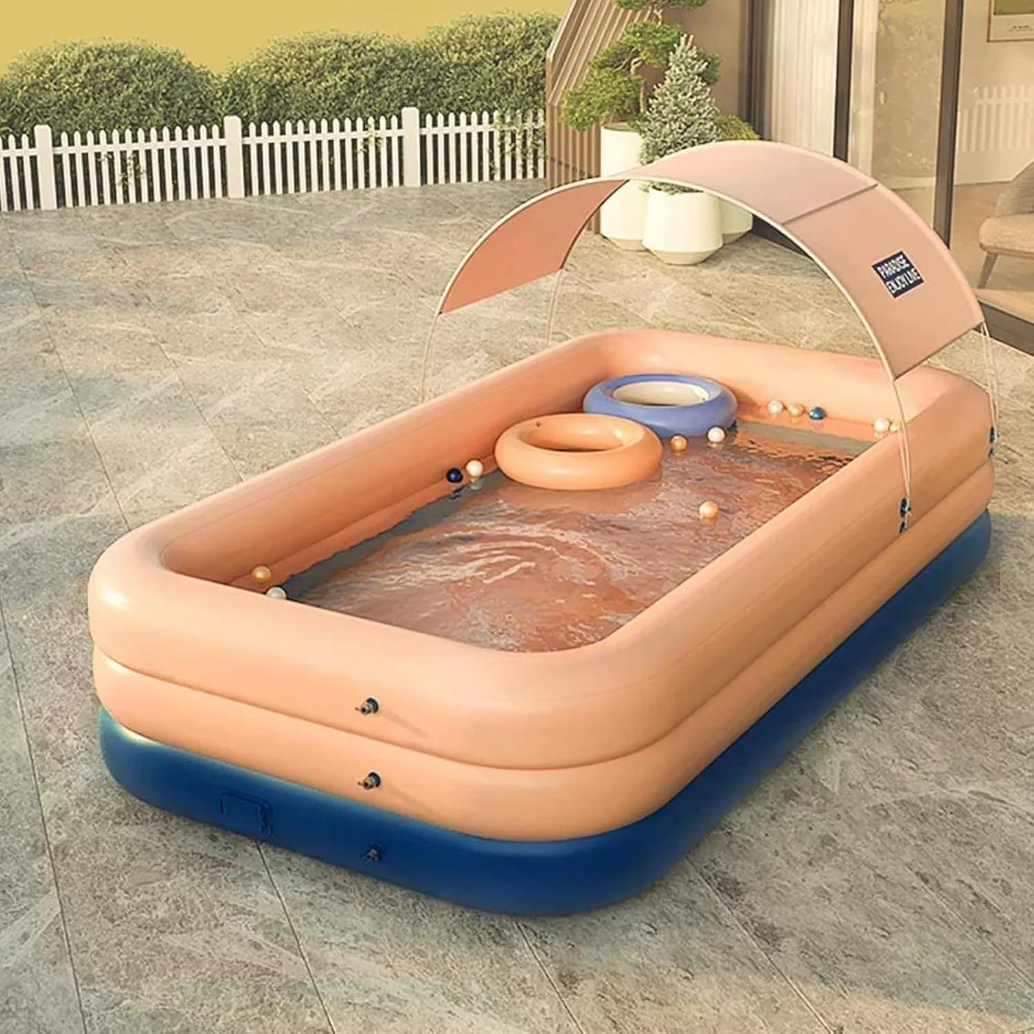 Durable Inflatable Pool with Uv Resistant - Pink for Garden 102in - for Multiple Applications Model BAAB03